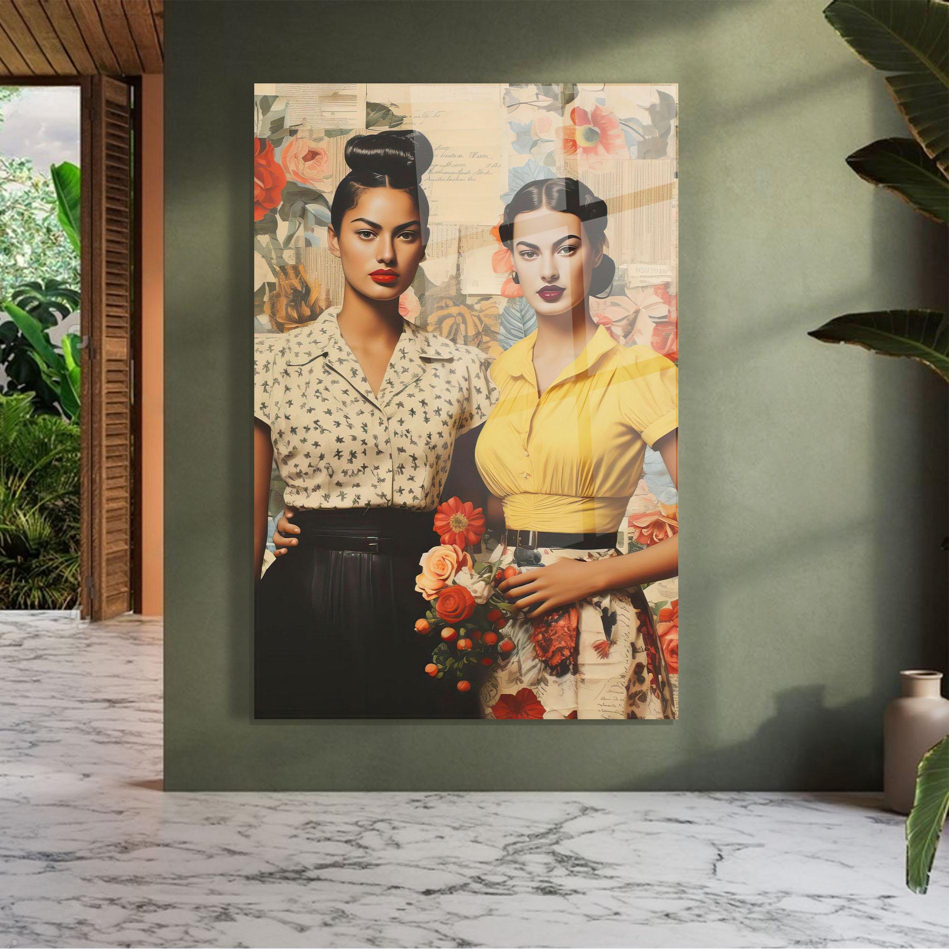 Glasbild Friendship Vintage Power mockup 7