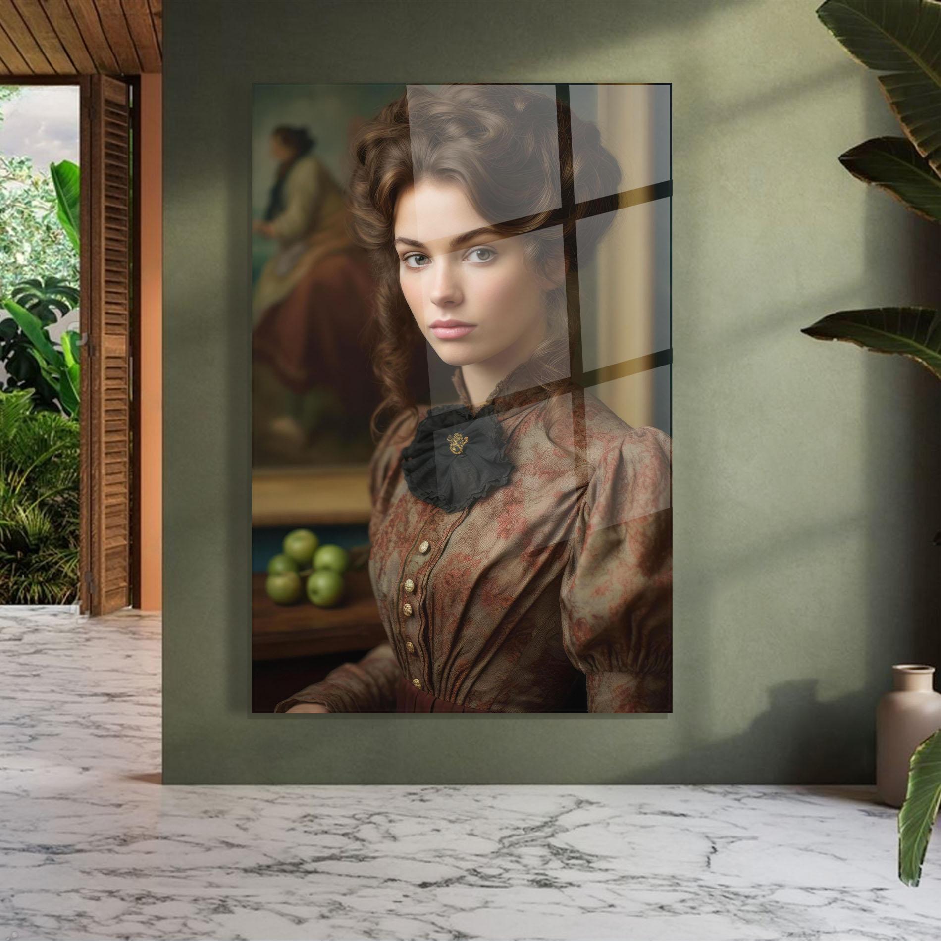 Glasbild Green Vintage Apple mockup 7