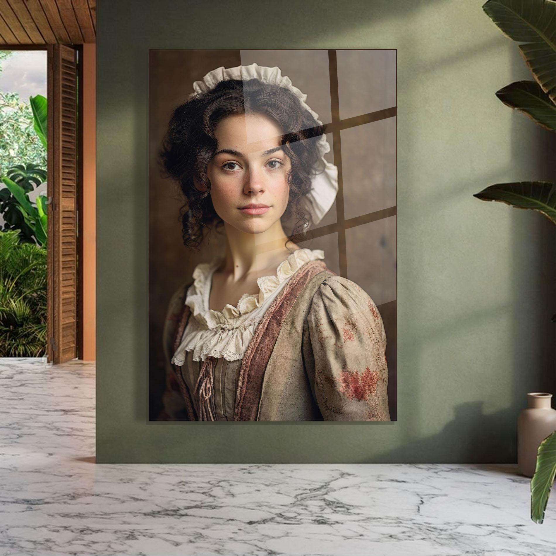 Glasbild Light Green Dress mockup 7