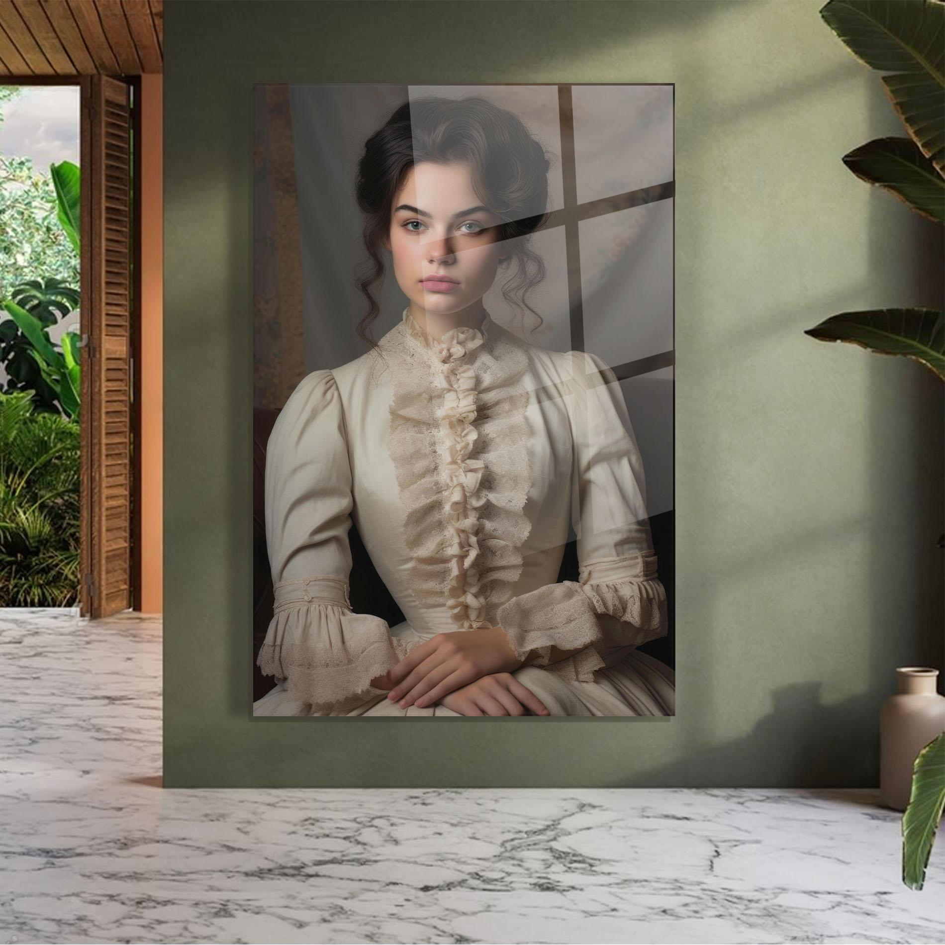 Glasbild Pretty Vintage Dress mockup 7