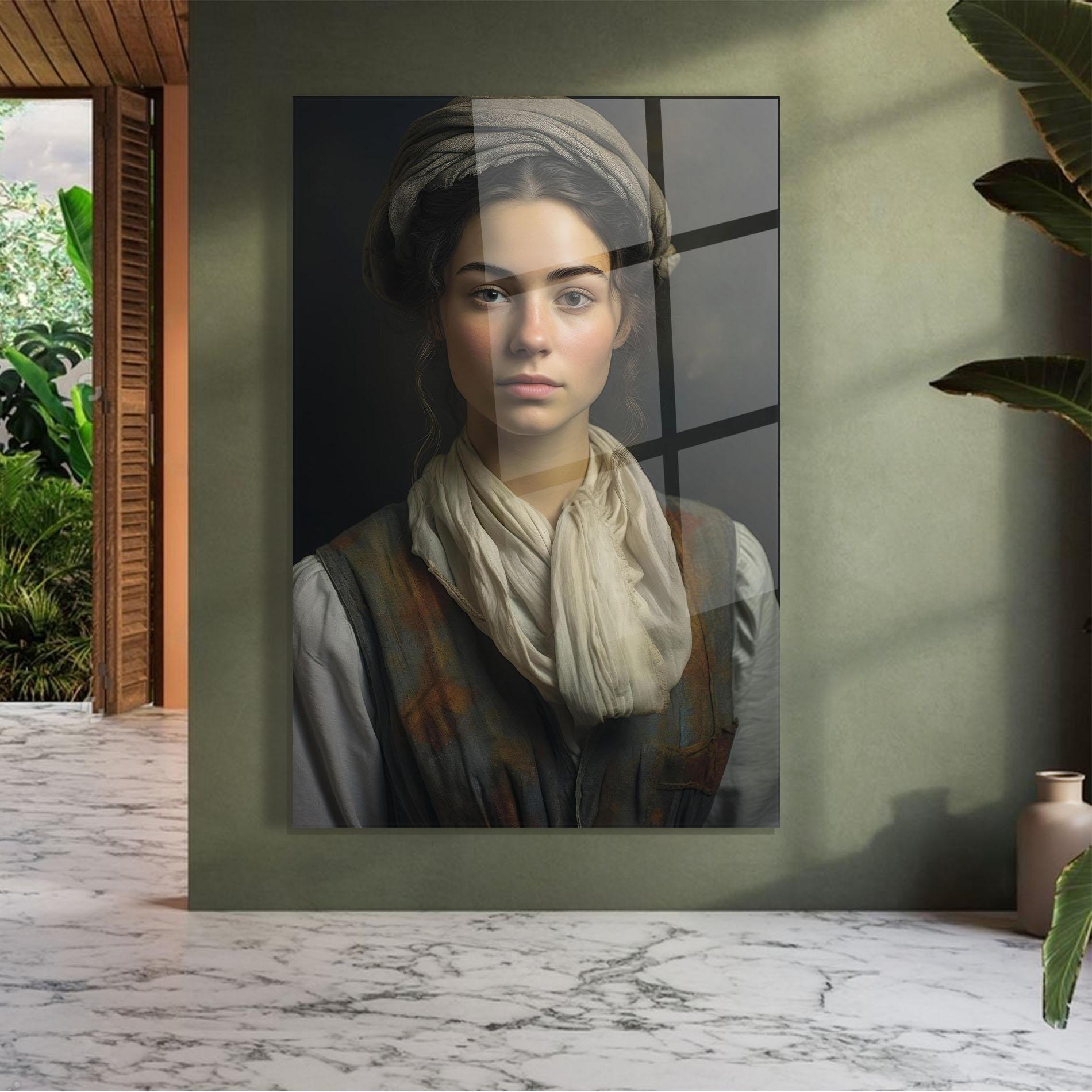 Glasbild Vintage Pink Lips mockup 7