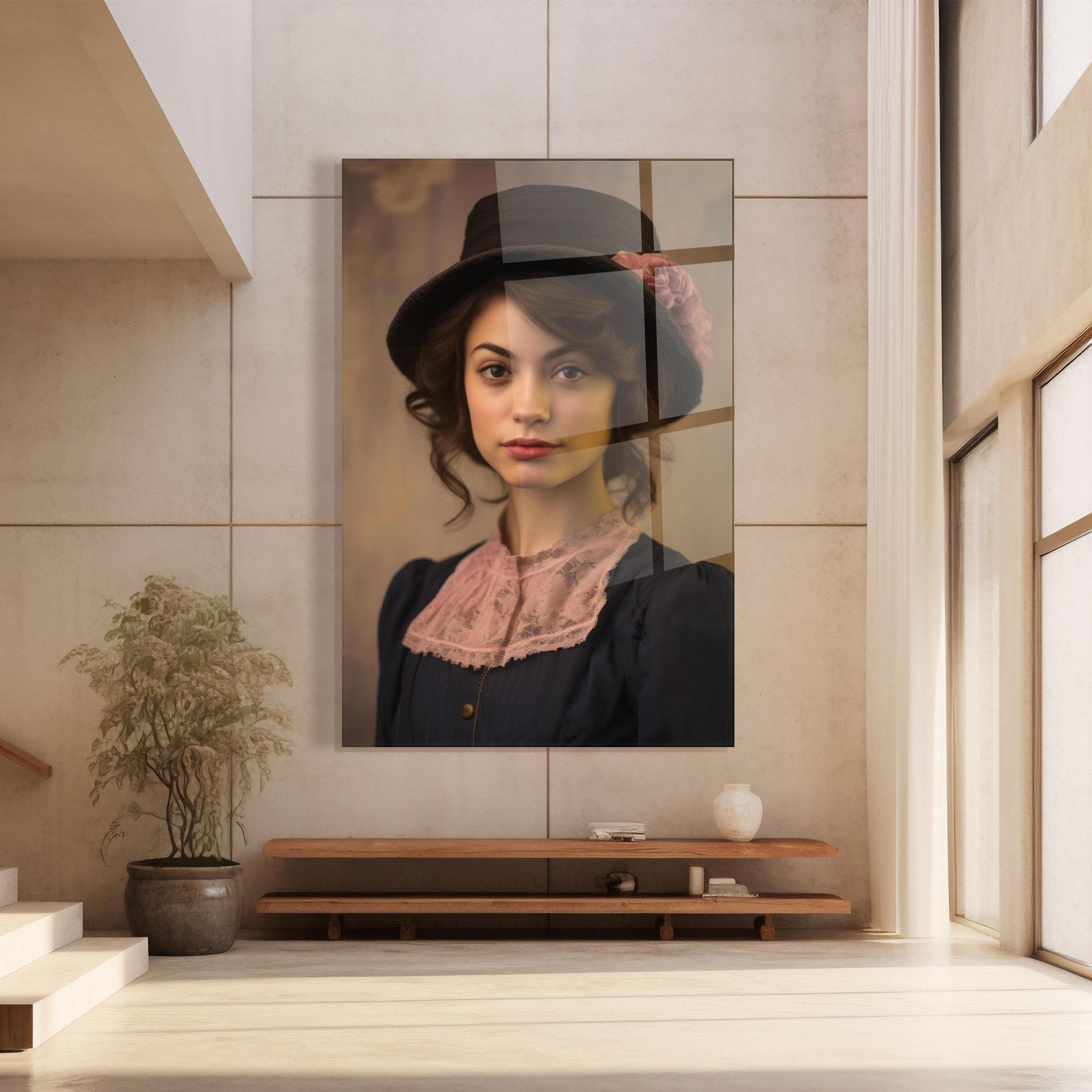 Glasbild Dark Blue Dress mockup 8