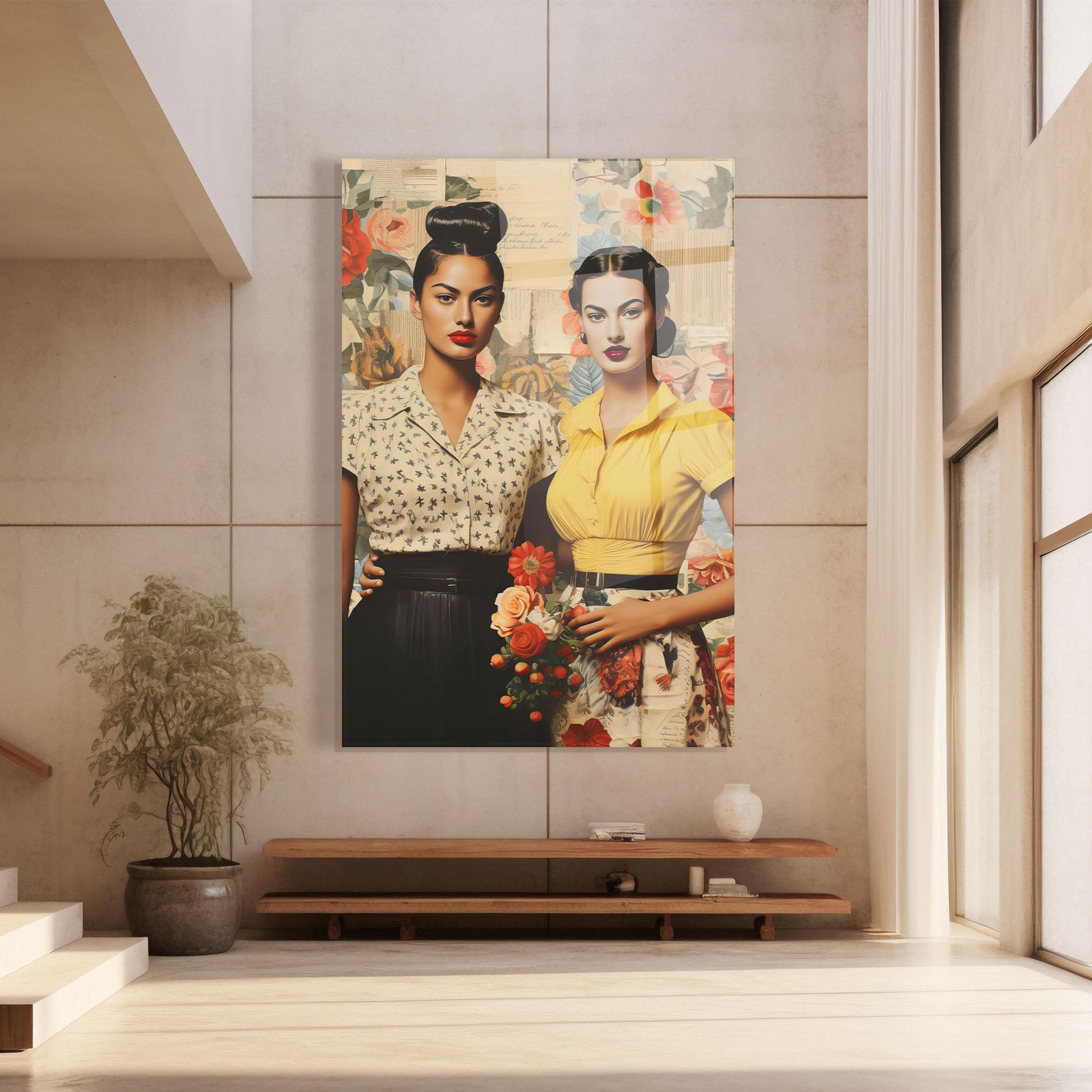 Glasbild Friendship Vintage Power mockup 8