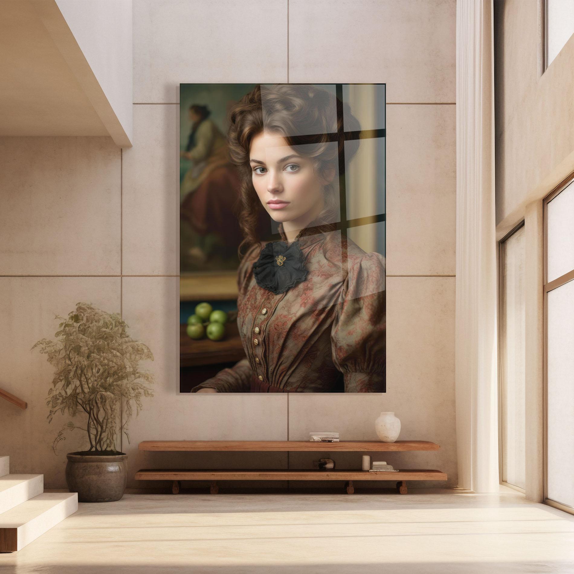 Glasbild Green Vintage Apple mockup 8