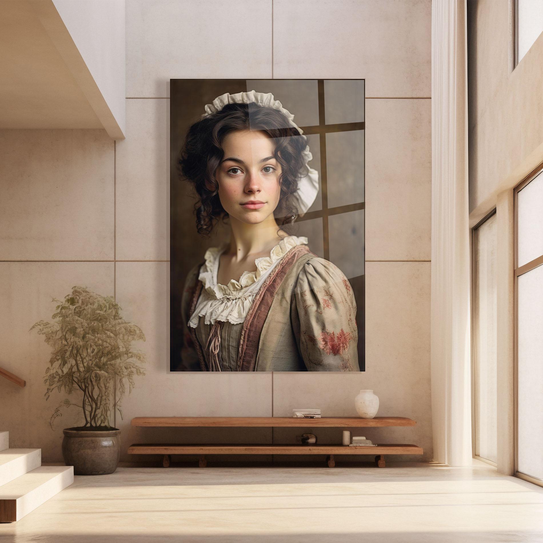 Glasbild Light Green Dress mockup 8