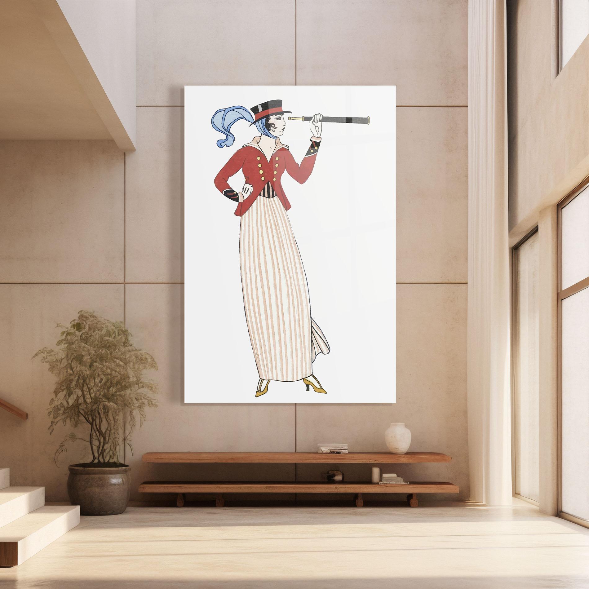 Glasbild Old Vintage Drawing mockup 8