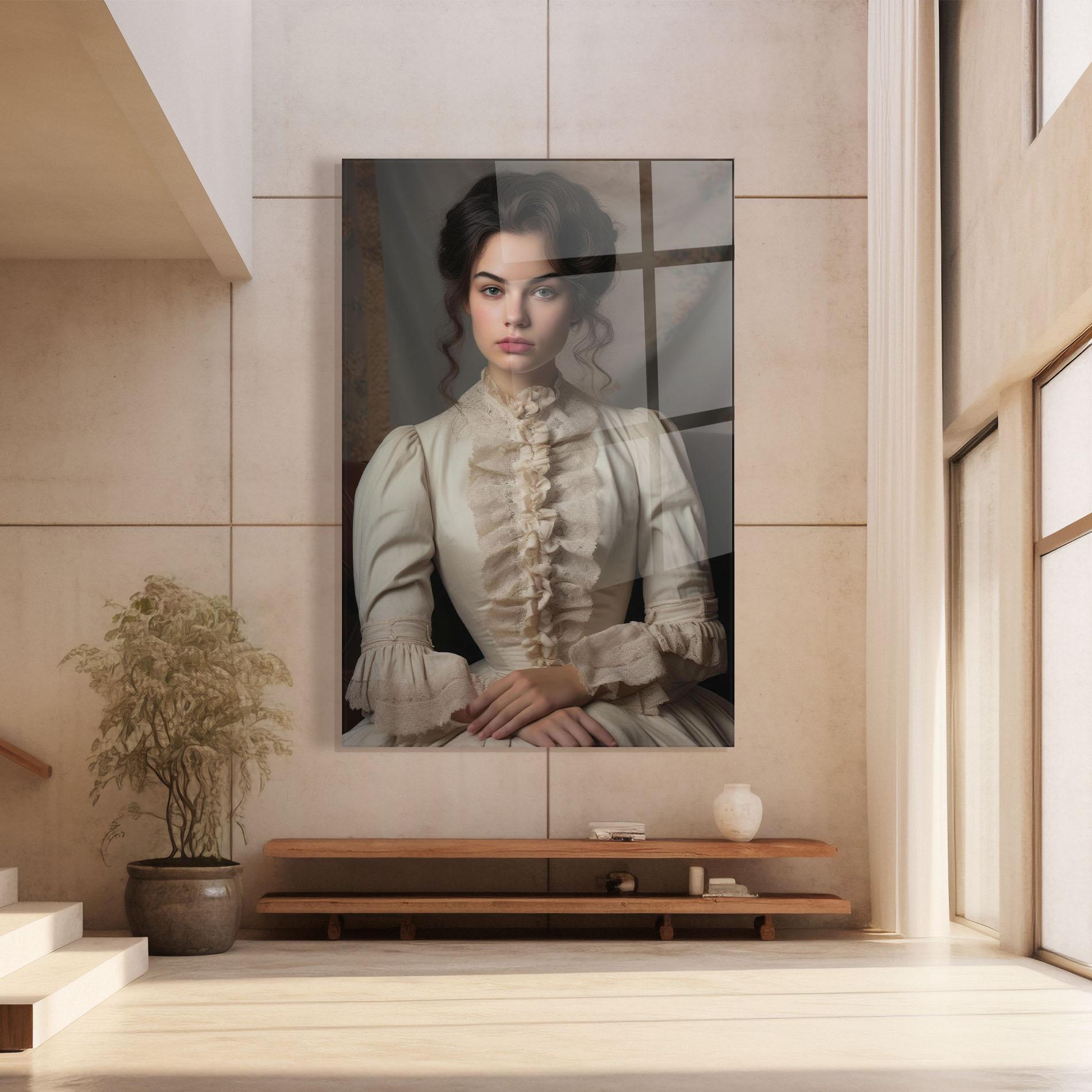 Glasbild Pretty Vintage Dress mockup 8