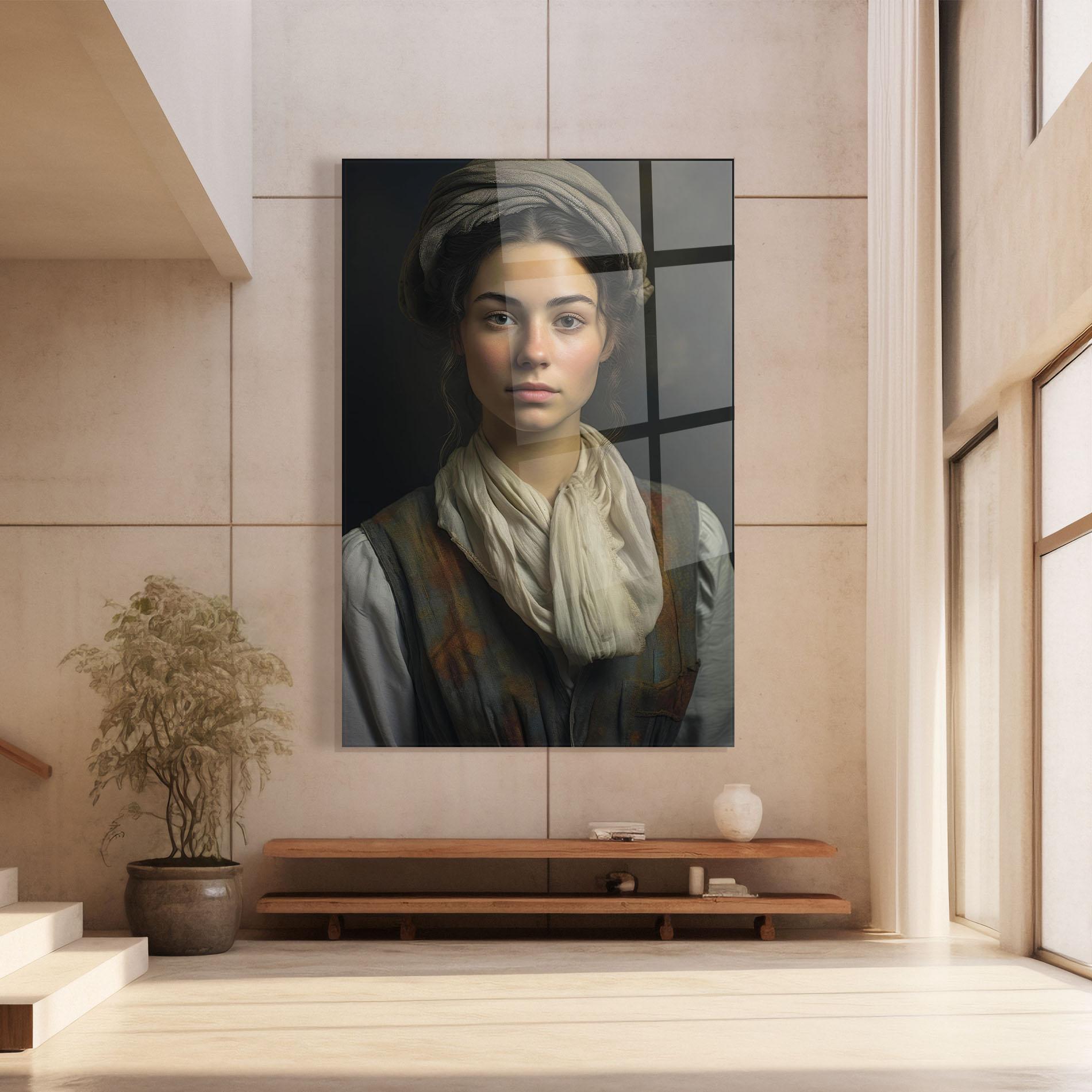 Glasbild Vintage Pink Lips mockup 8