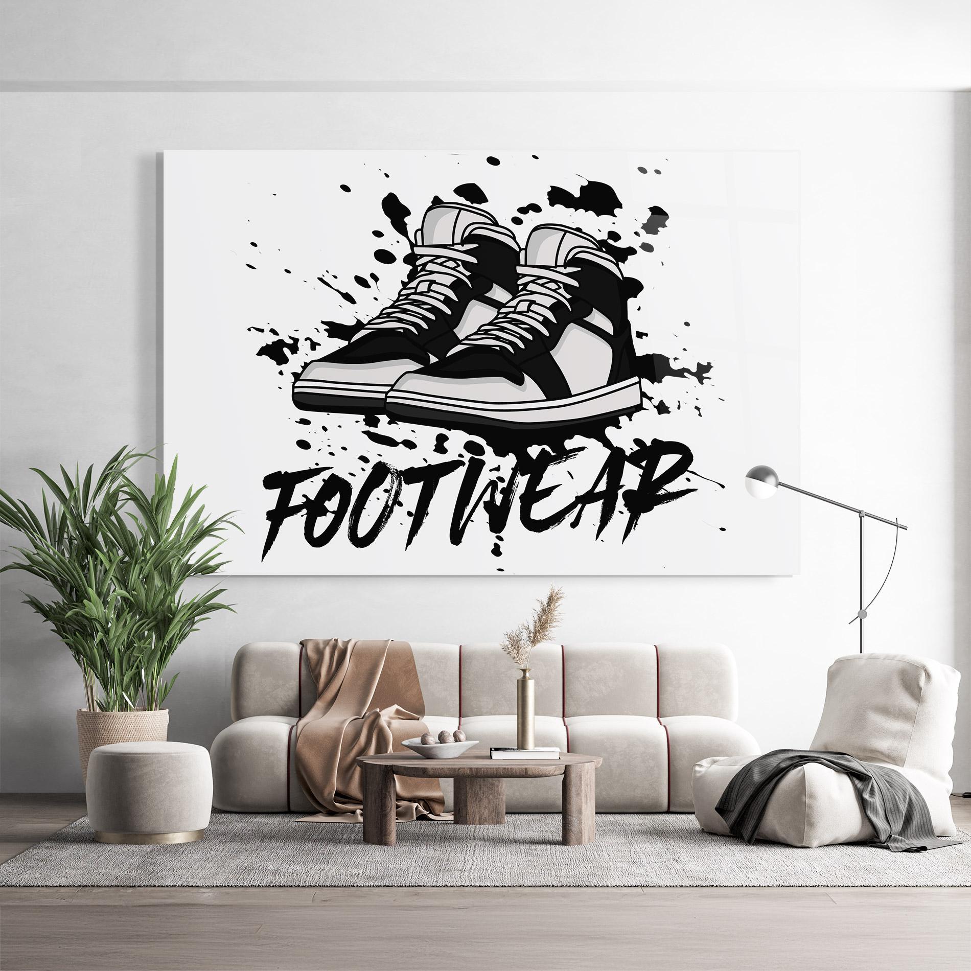 Glasbild Black Footwear mockup 9