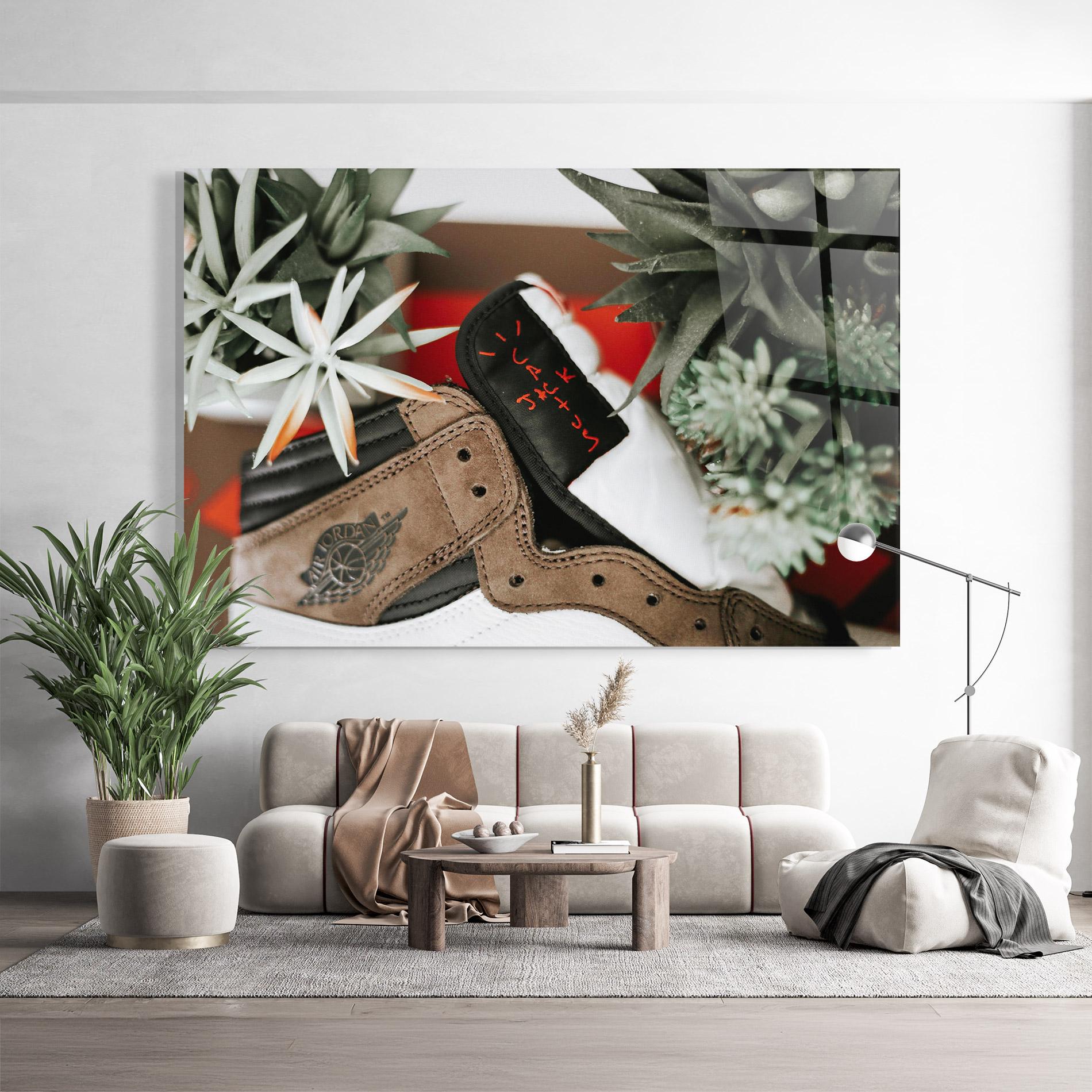 Glasbild Brown Air Jordan mockup 9