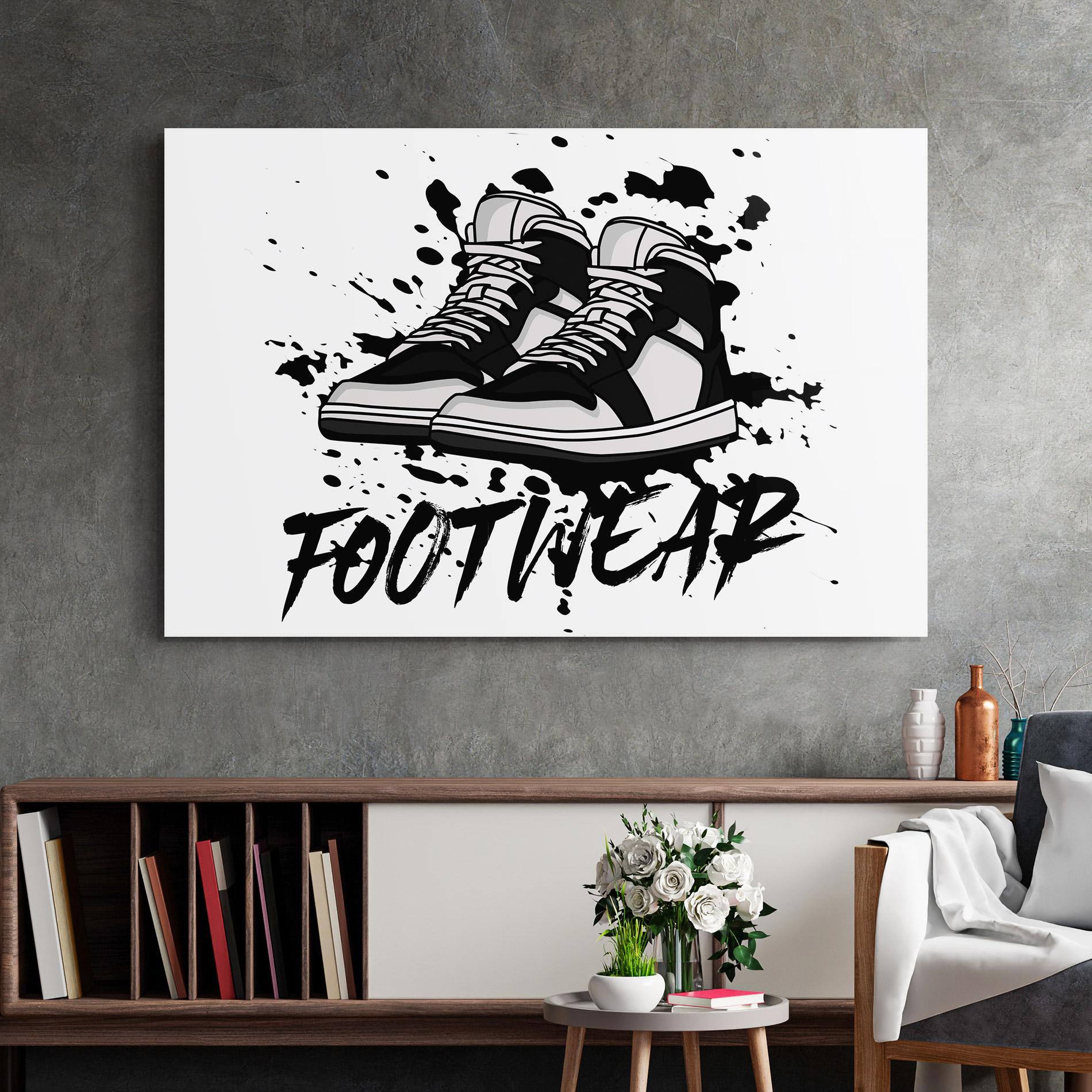 Glasbild Black Footwear mockup 2