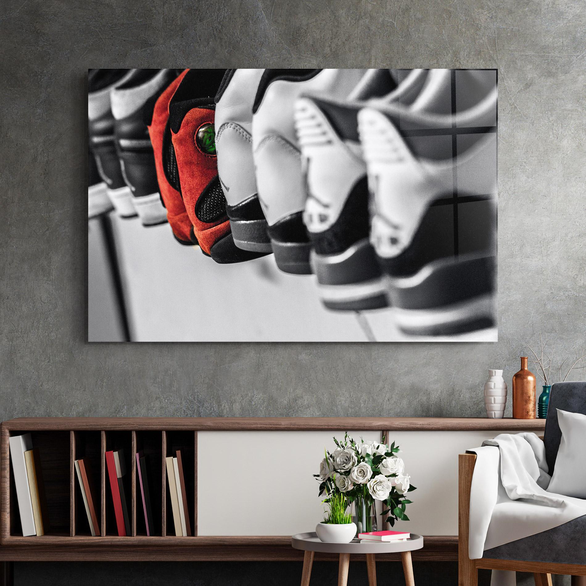 Glasbild Shoes Mix mockup 2