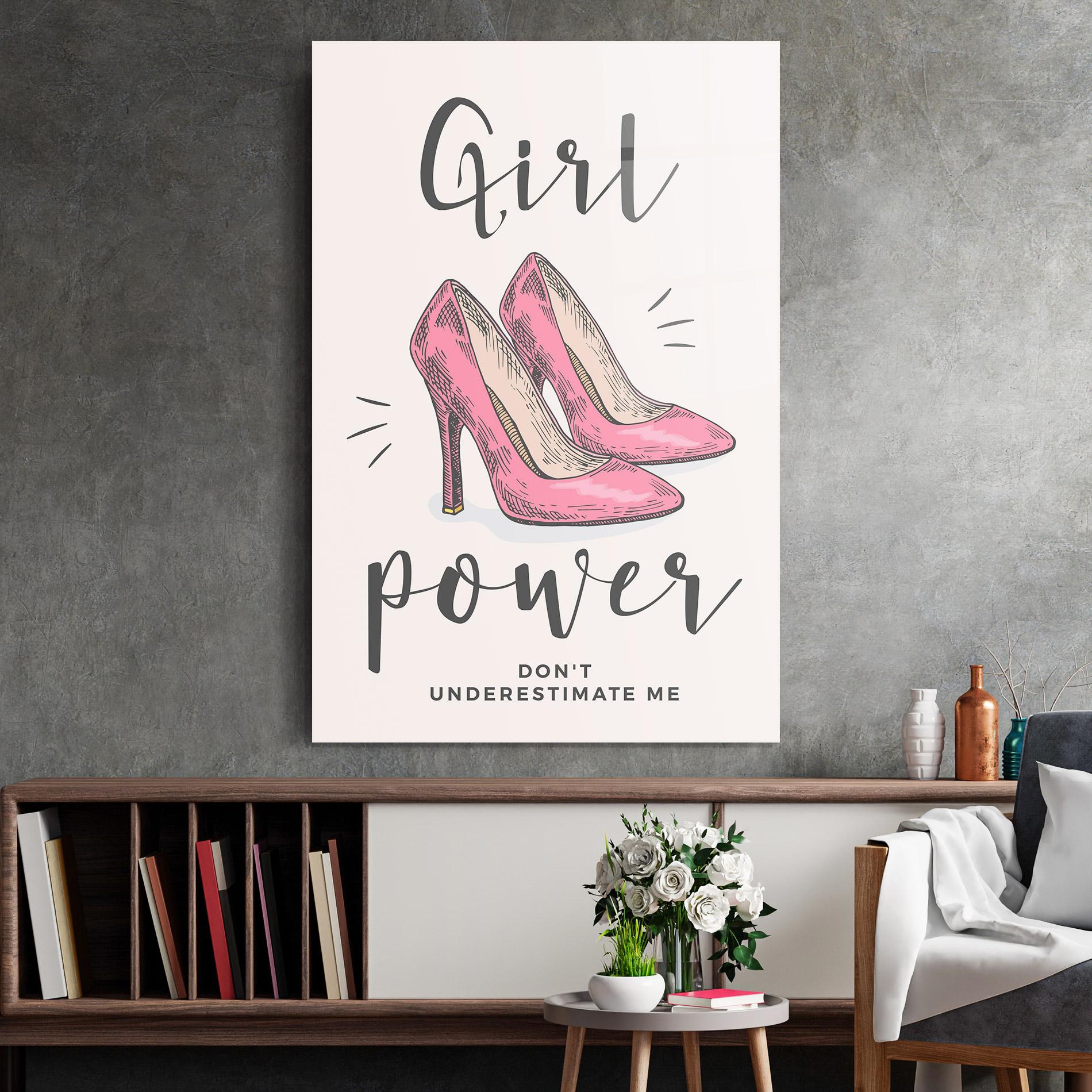 Glasbild Girl Power mockup 2