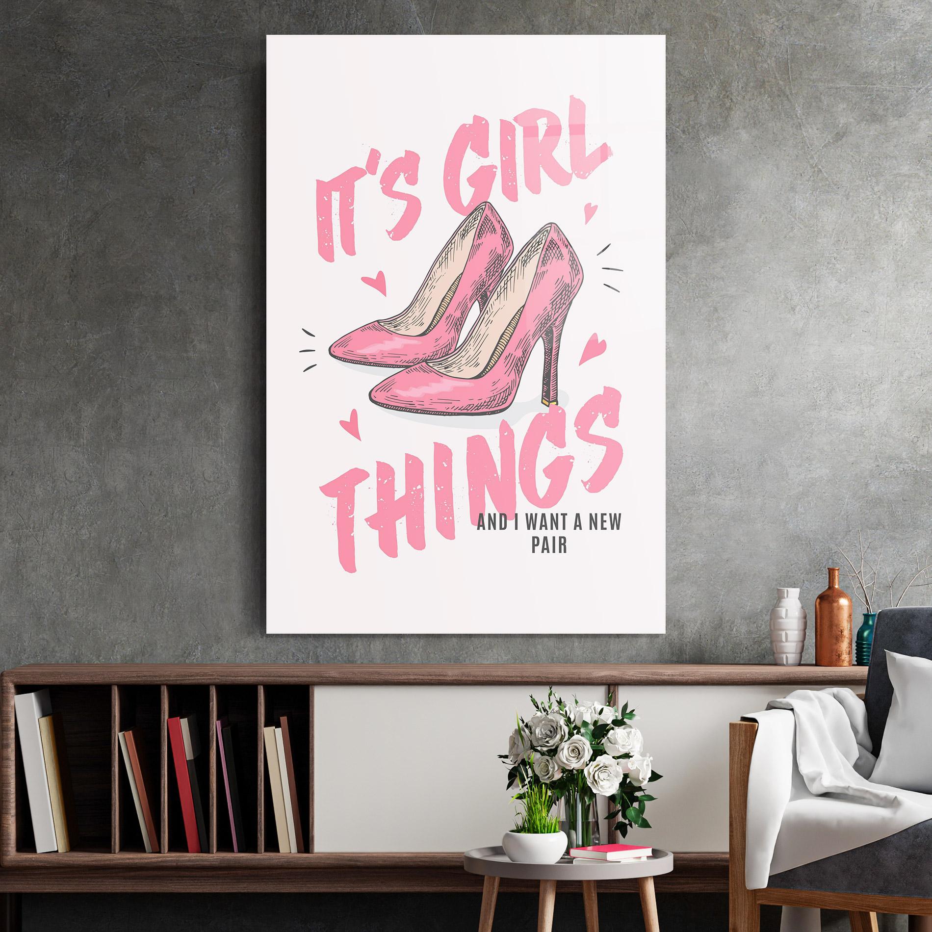 Glasbild Girl Things mockup 2