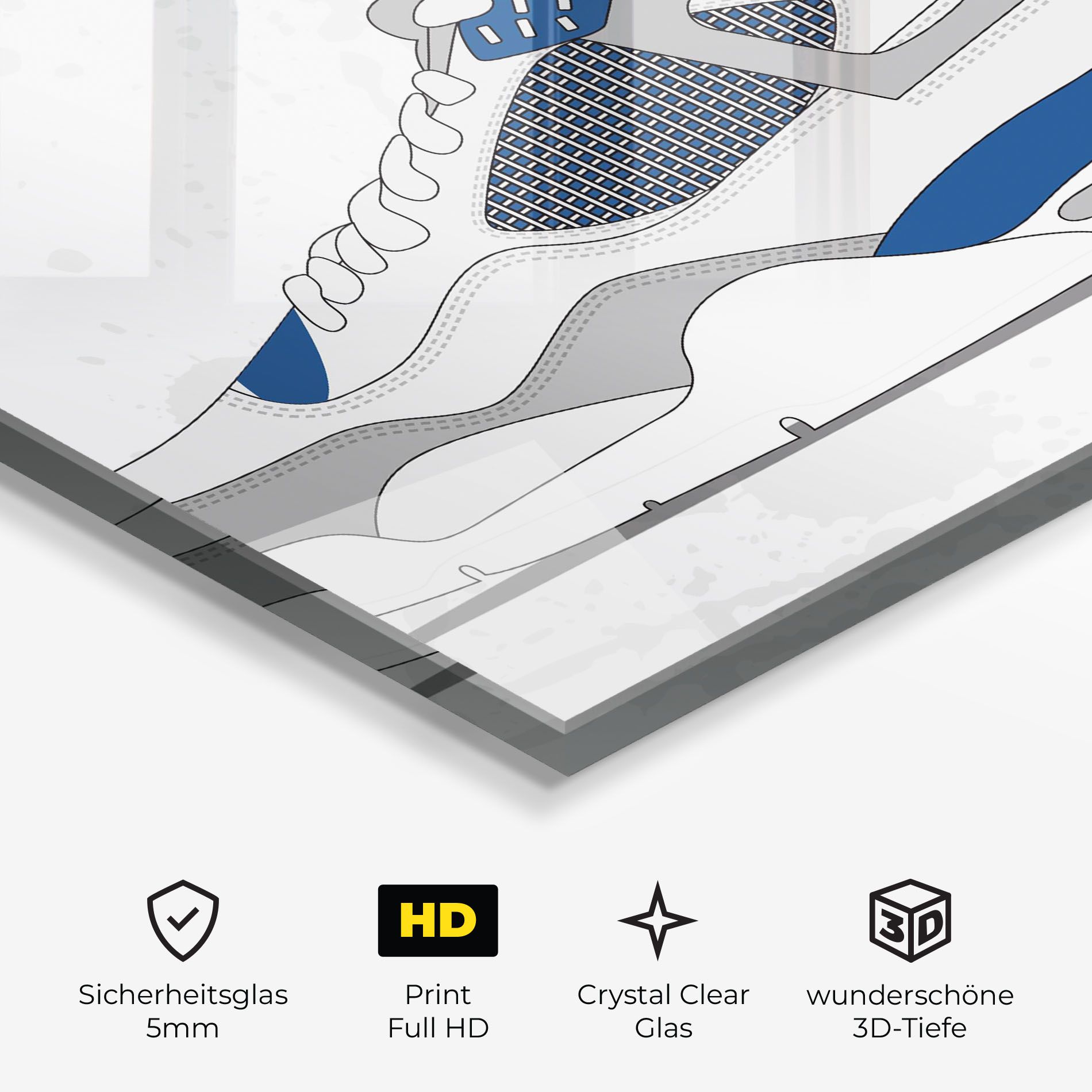 Blue Grey Sneakers mockup 3
