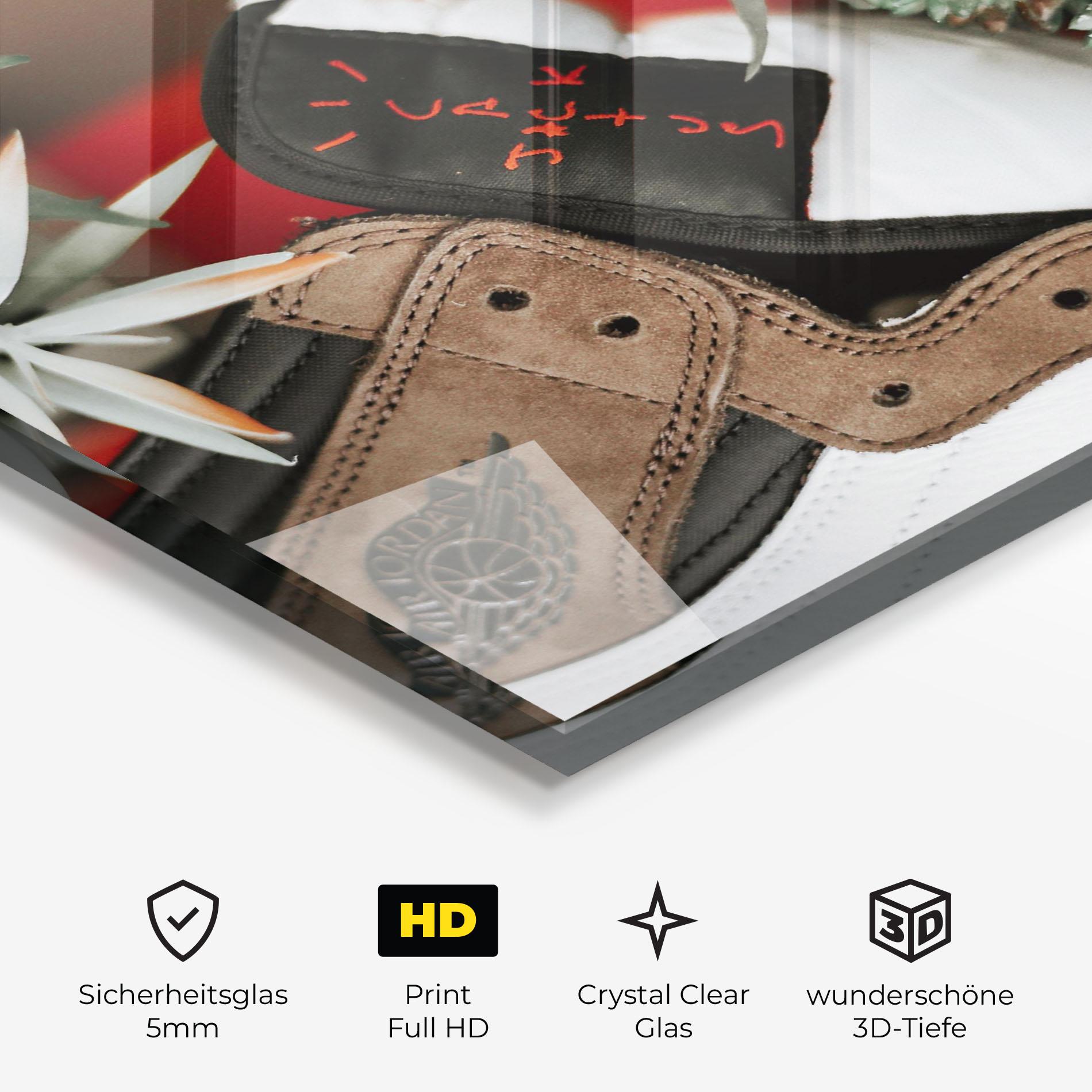 Glasbild Brown Air Jordan mockup 3