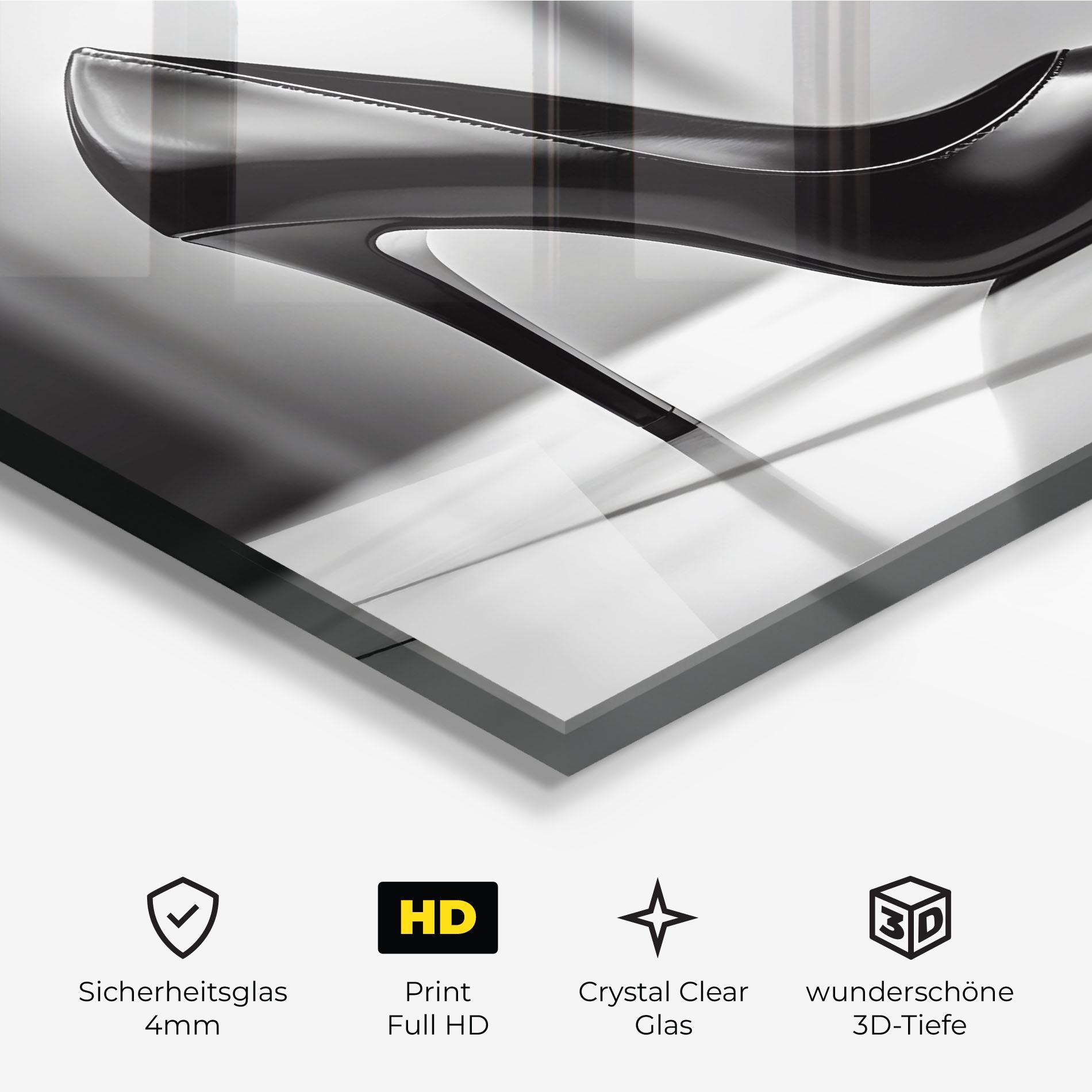 Glasbild Black Unique Design mockup 3