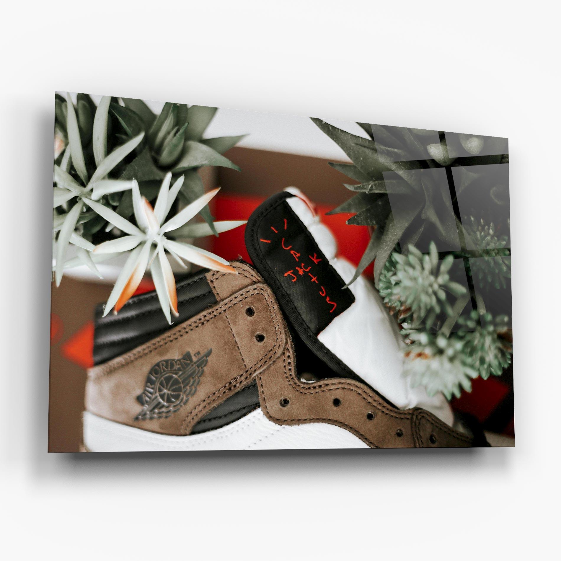 Glasbild Brown Air Jordan mockup 6
