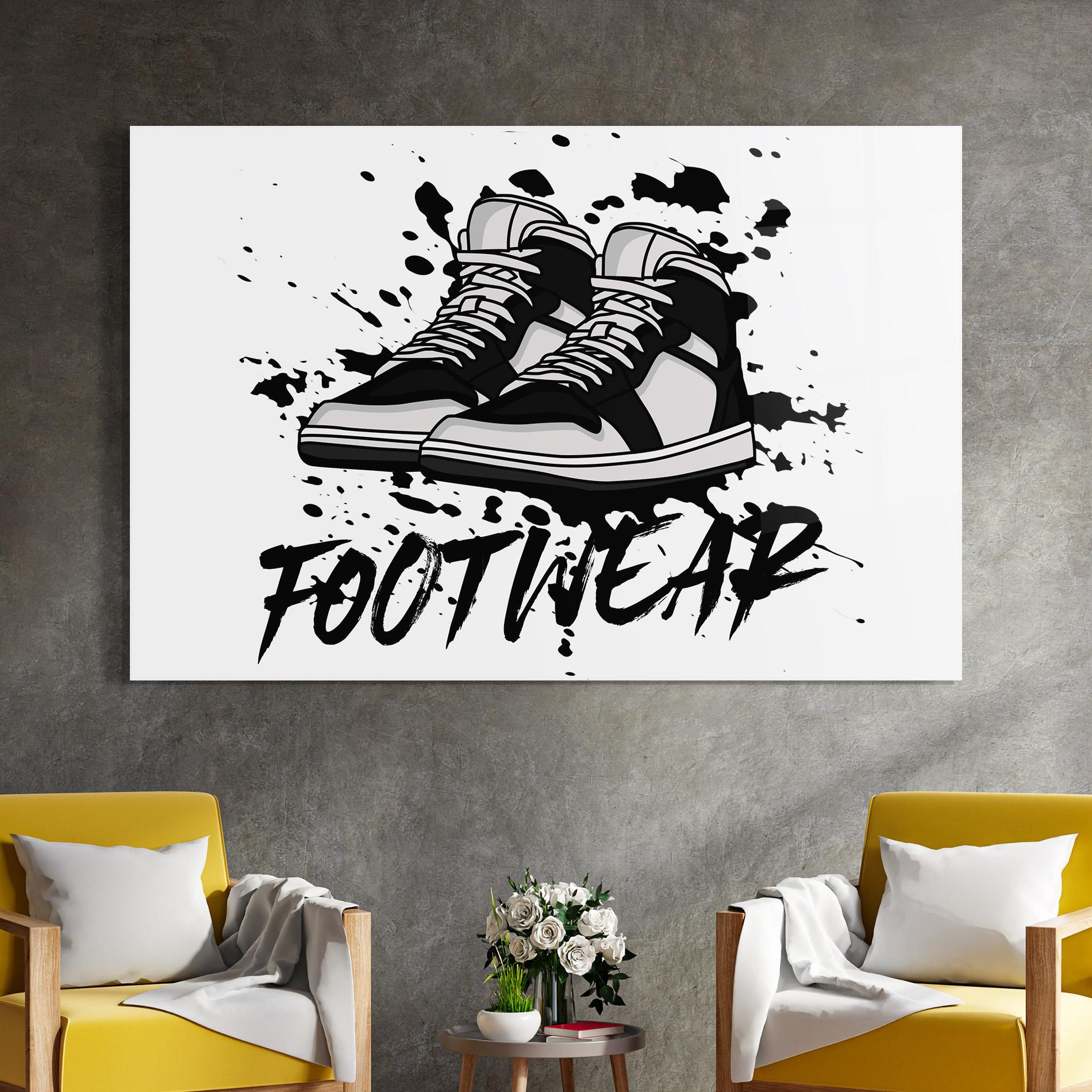Glasbild Black Footwear mockup 4