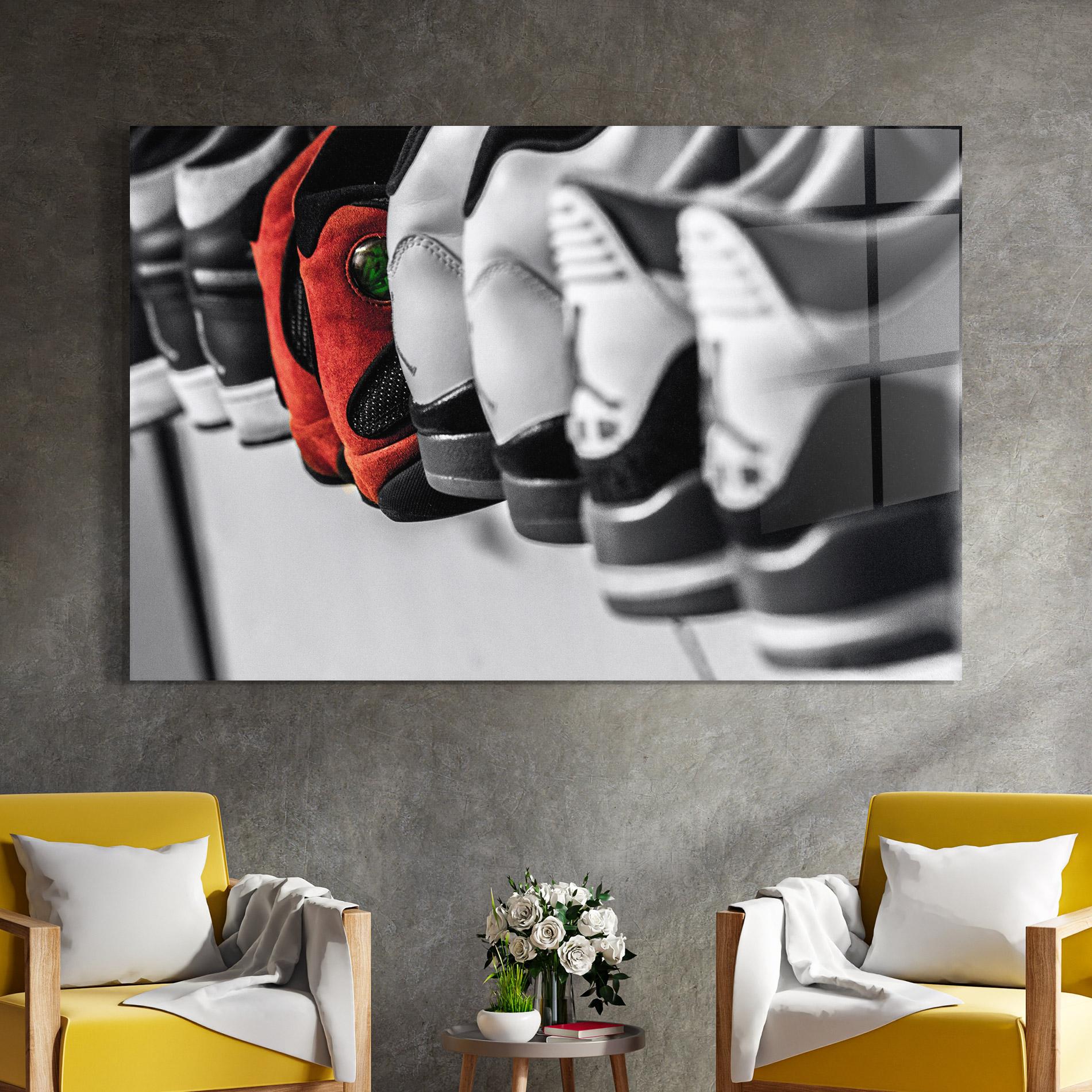 Glasbild Shoes Mix mockup 4