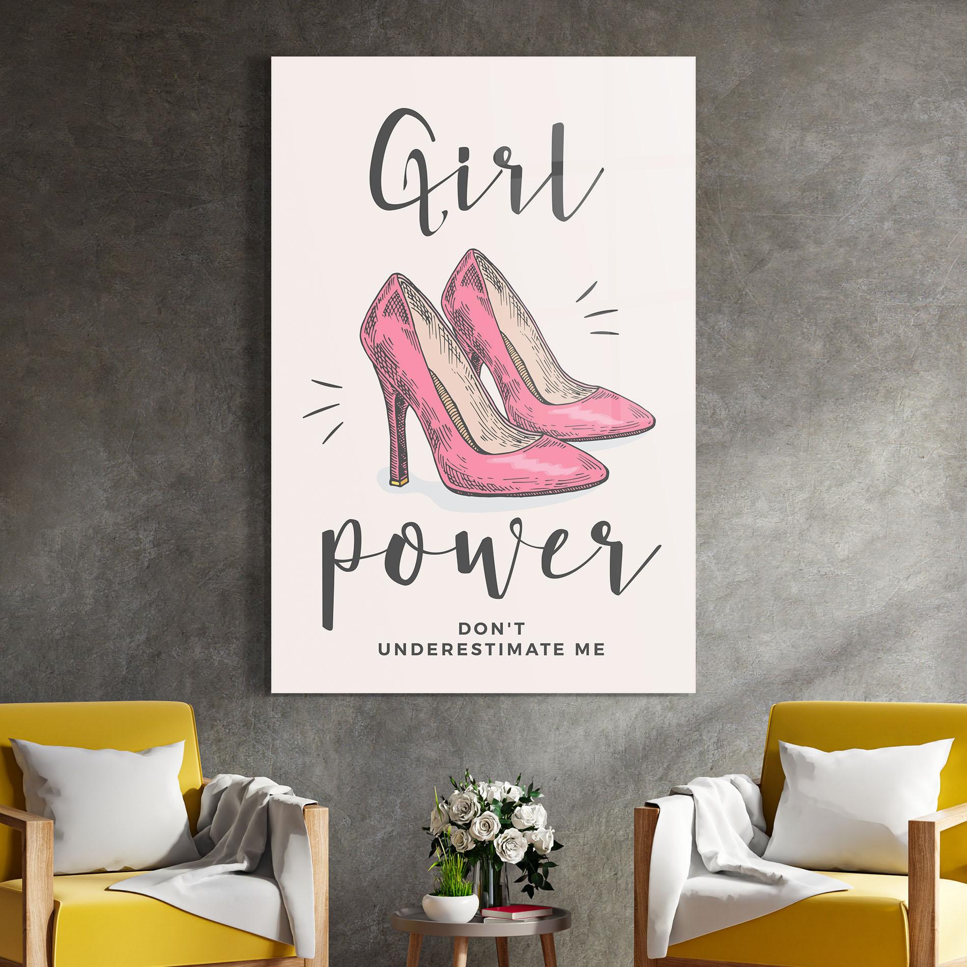 Glasbild Girl Power mockup 4