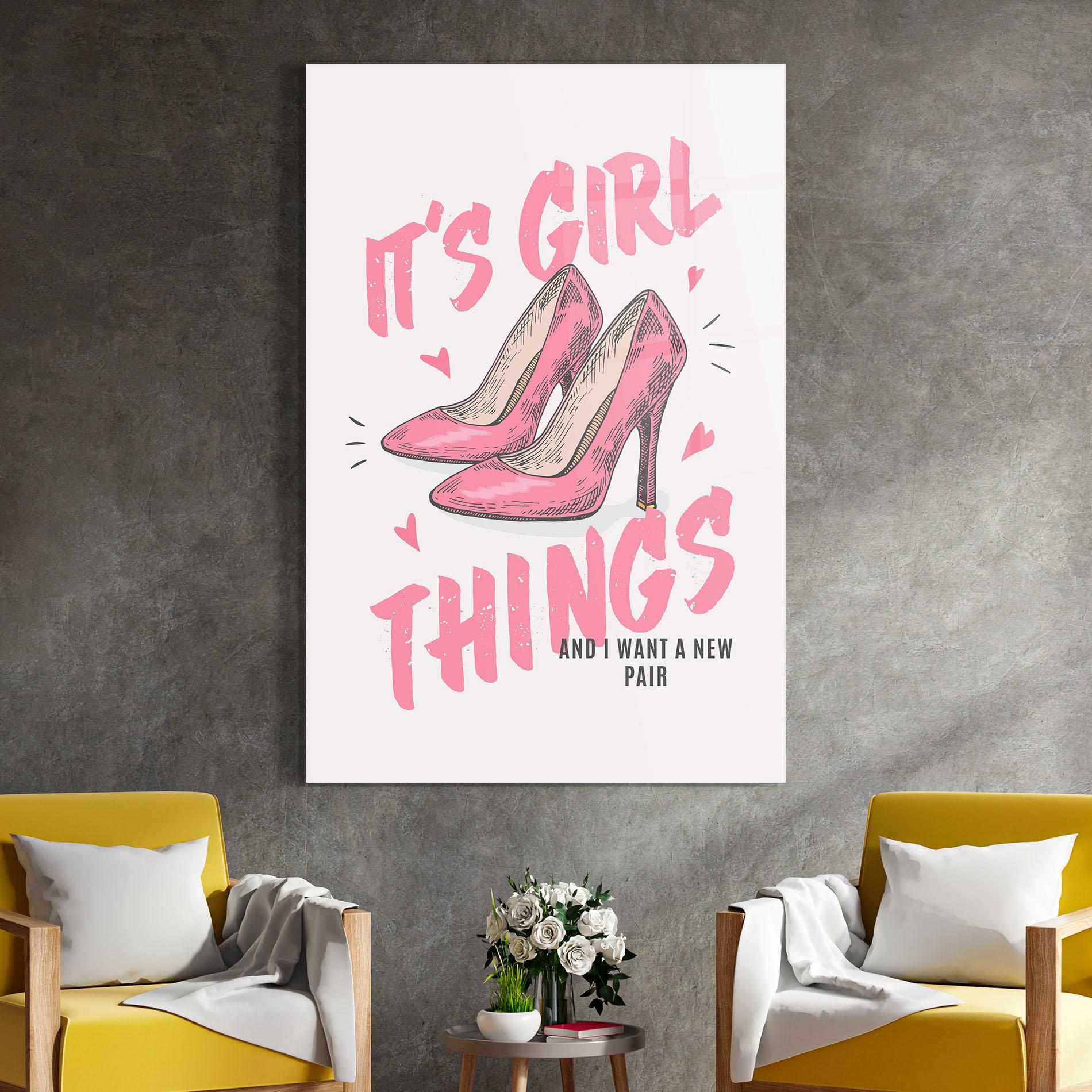 Glasbild Girl Things mockup 4