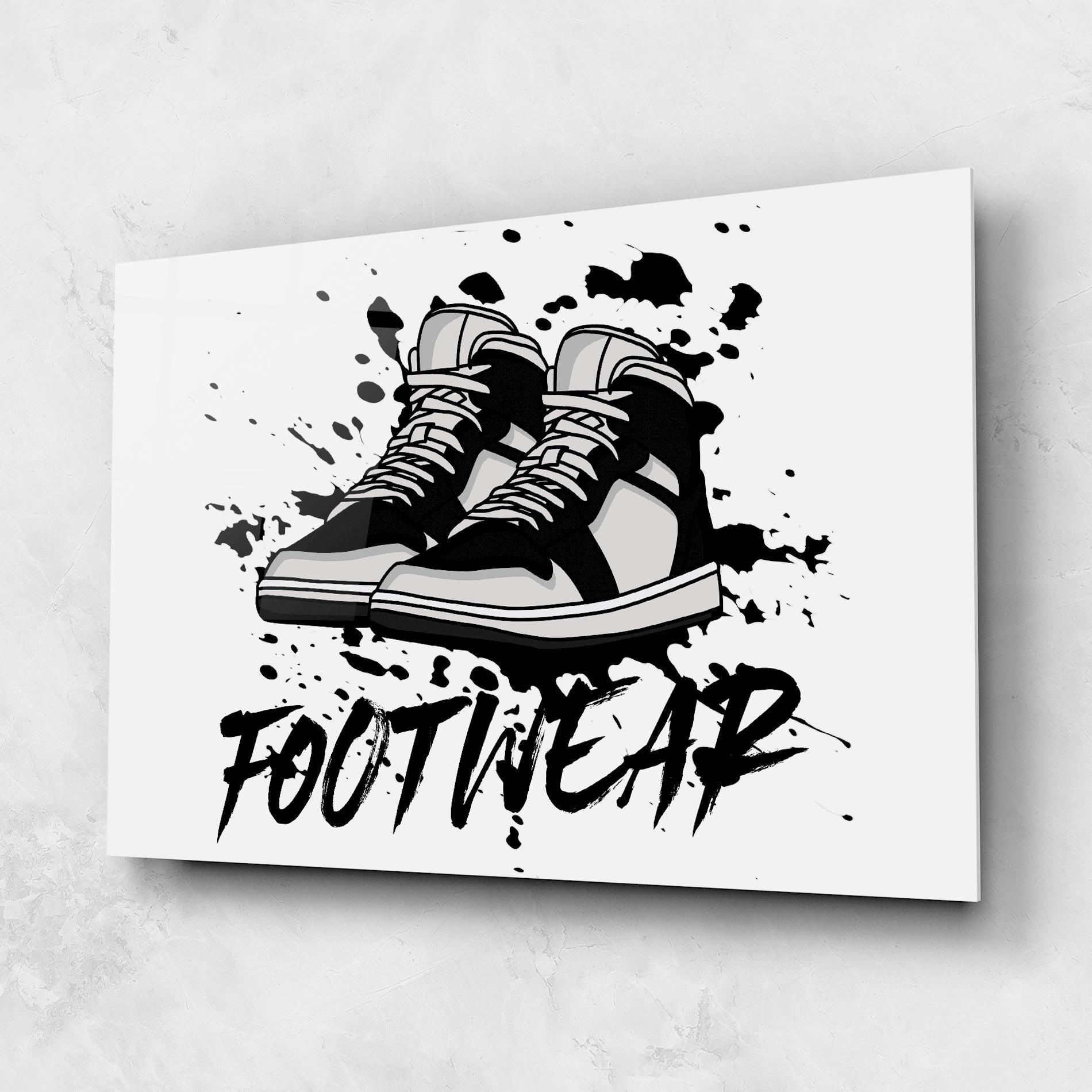 Glasbild Black Footwear mockup 1