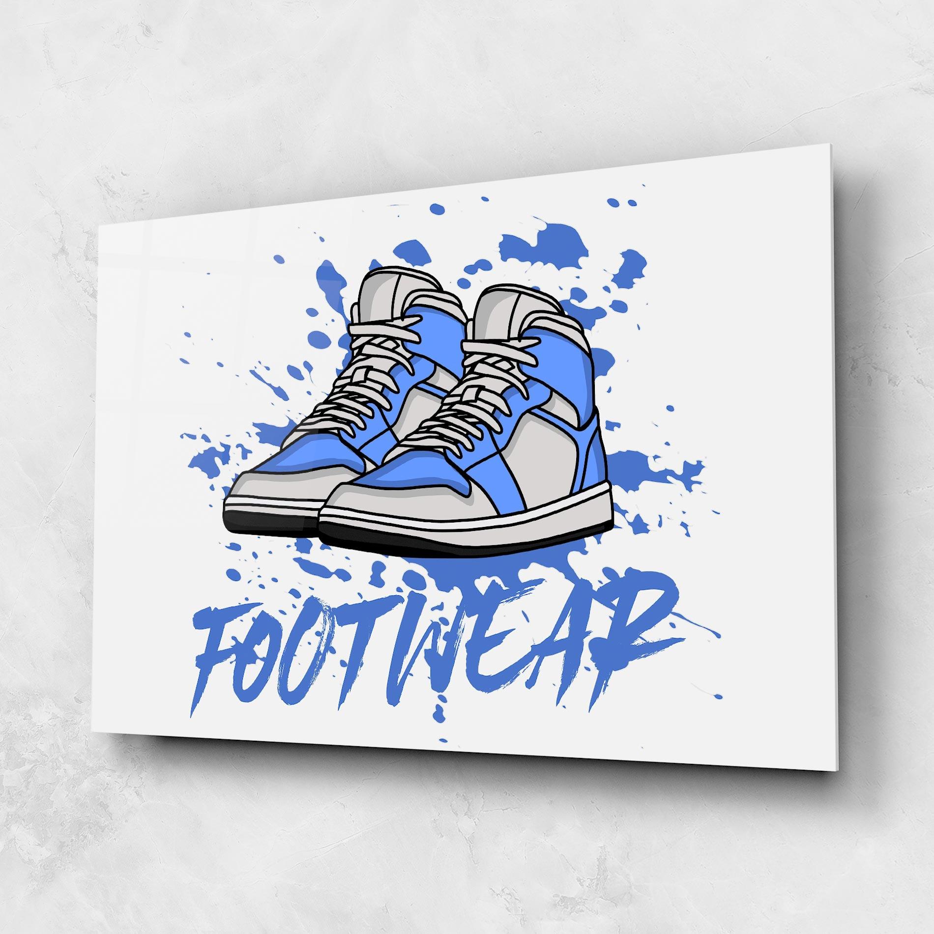 Glasbild Blue Footwear mockup 1