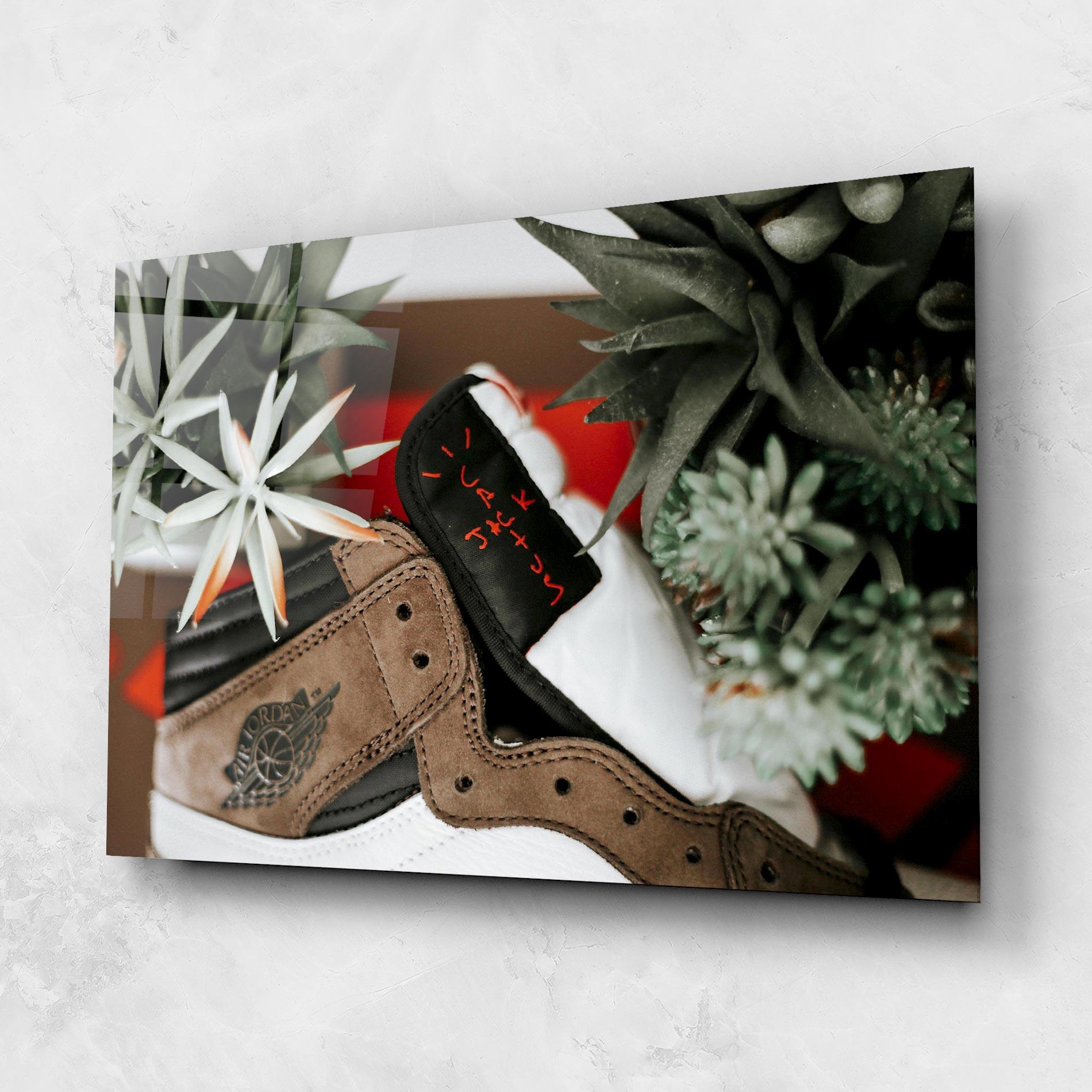 Glasbild Brown Air Jordan mockup 1