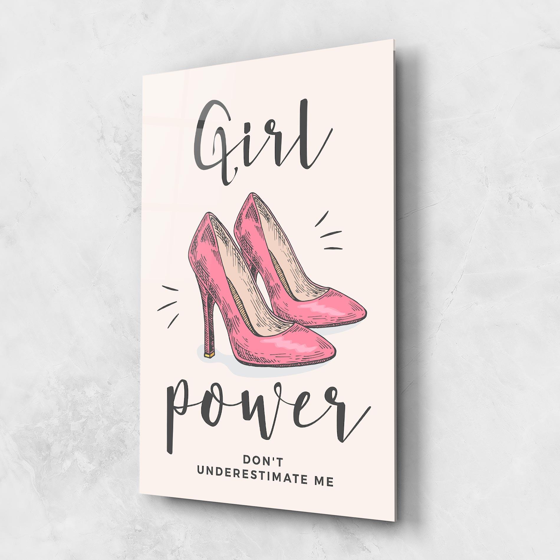 Glasbild Girl Power mockup 1