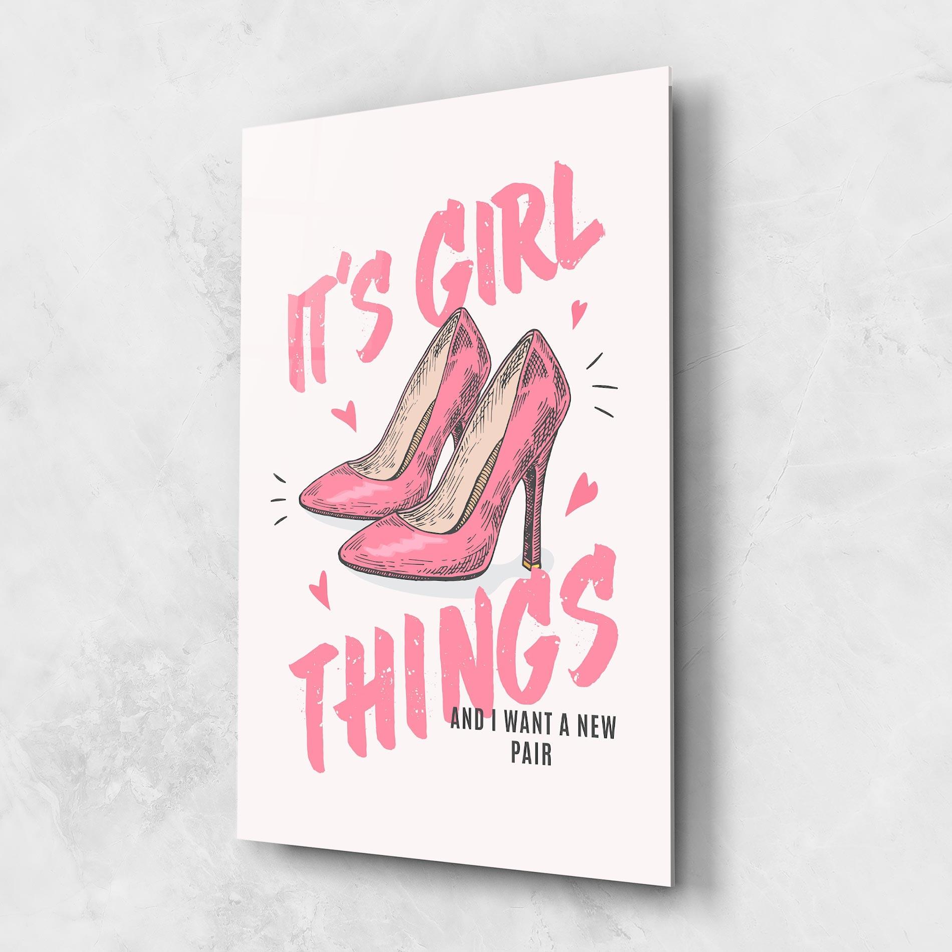 Glasbild Girl Things mockup 1