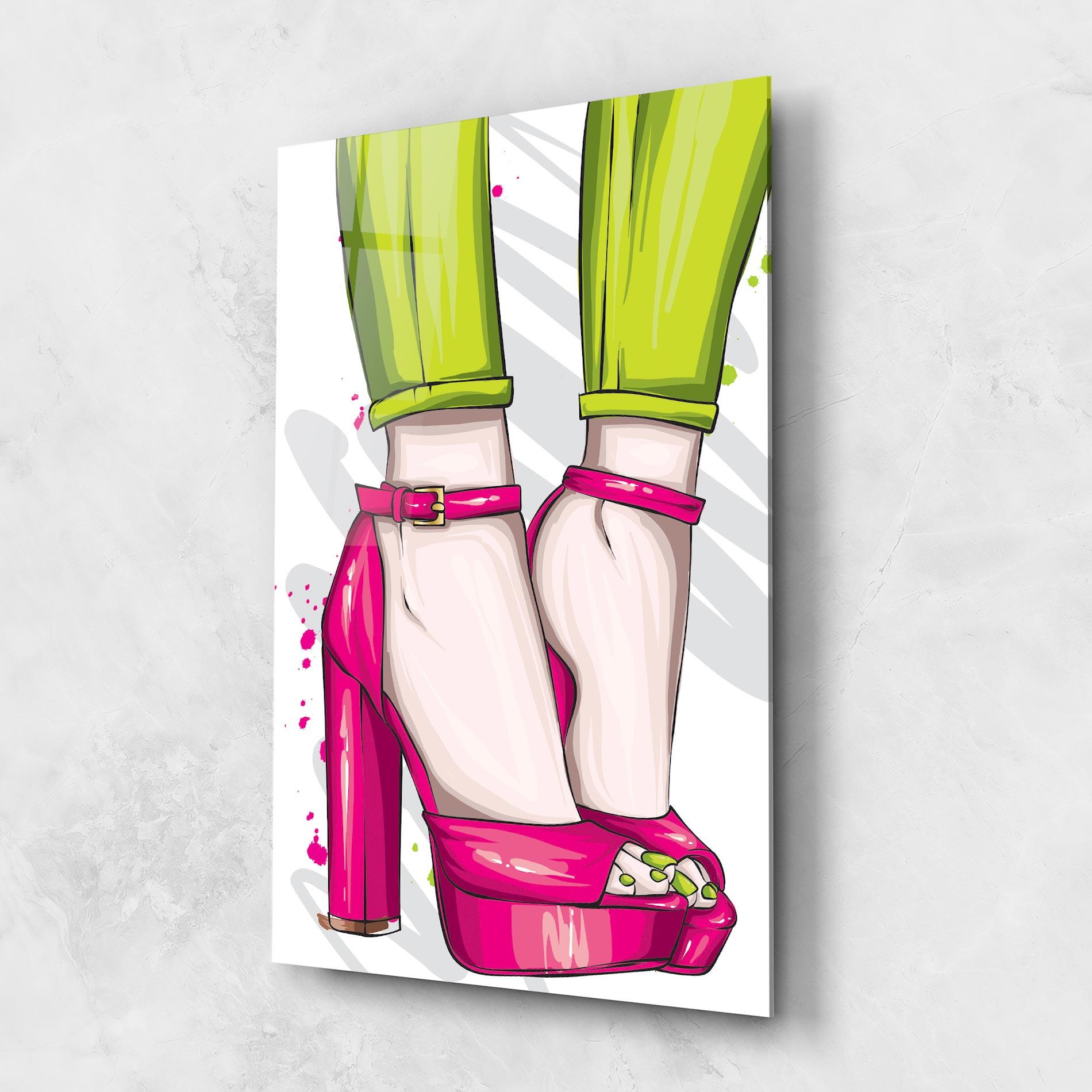 Glasbild Green Nails mockup 1