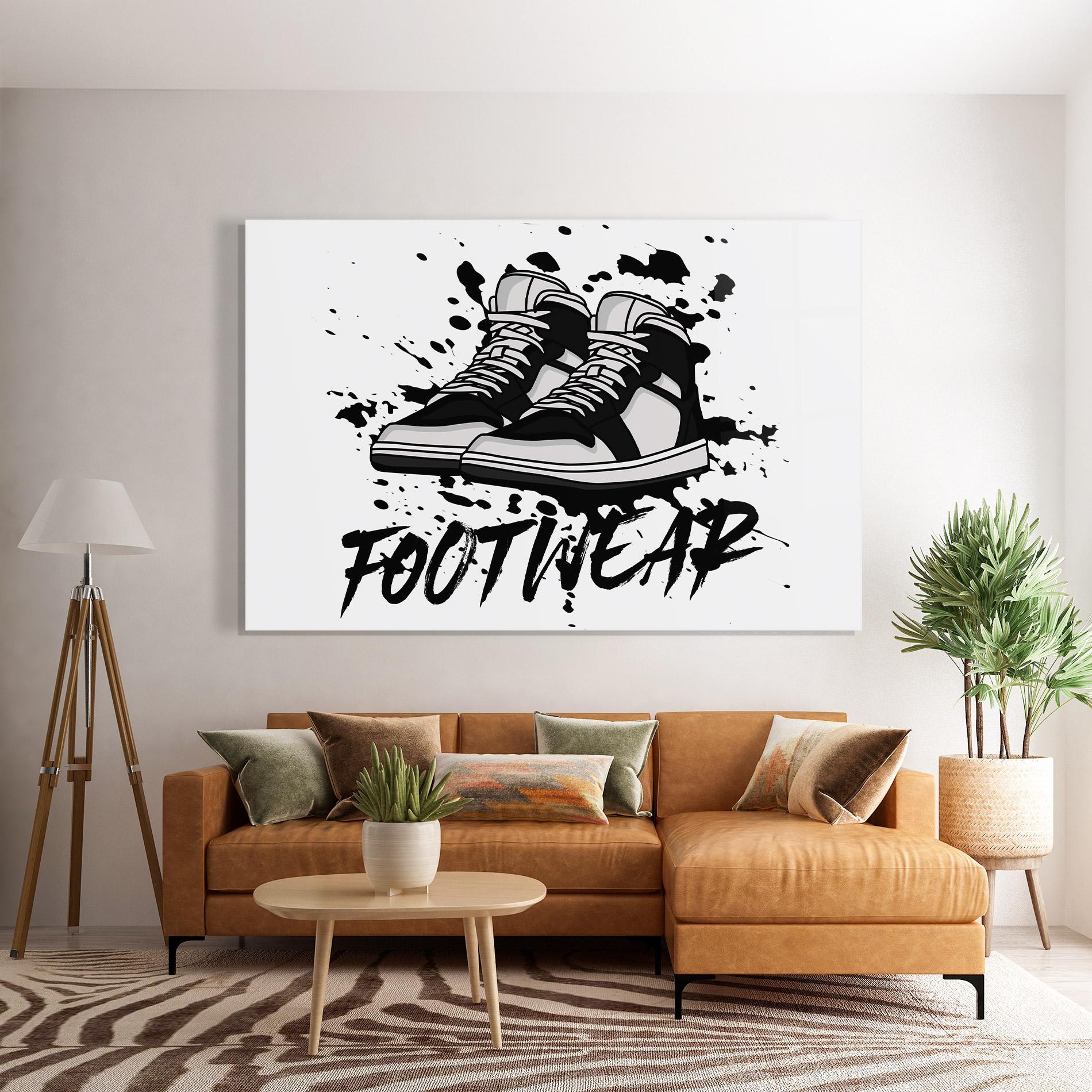 Glasbild Black Footwear mockup 7