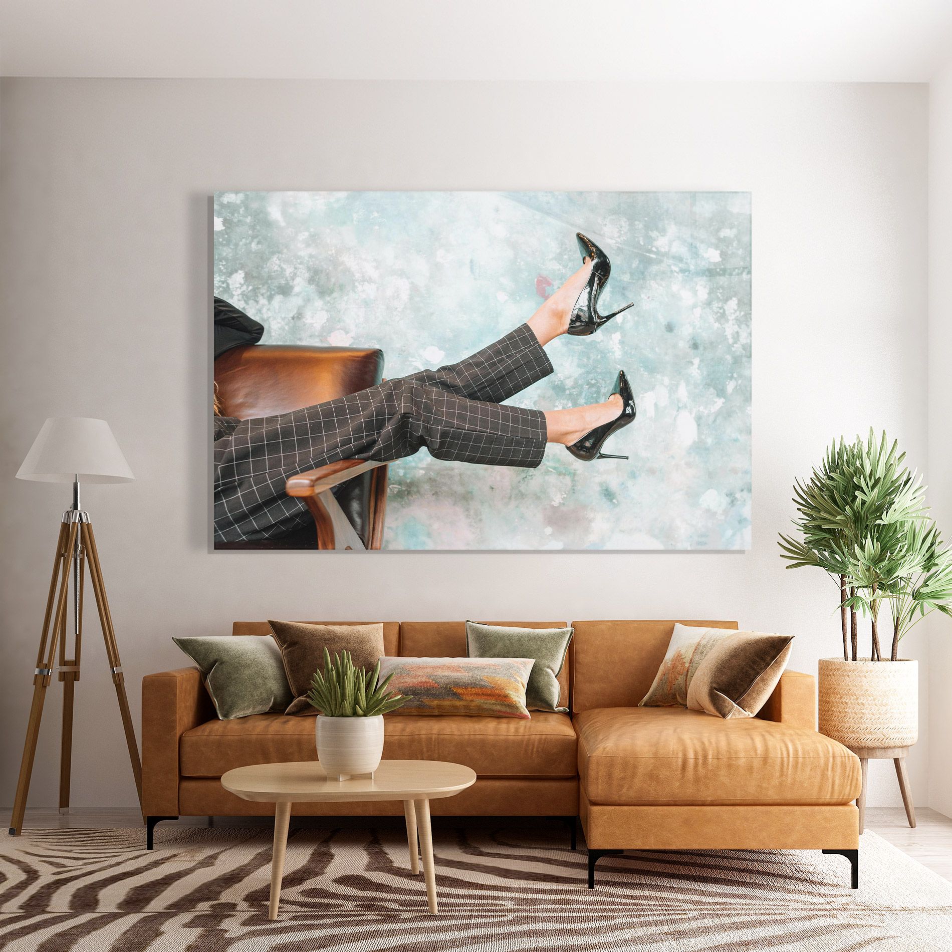 Black Shoes On Chair mockup 7