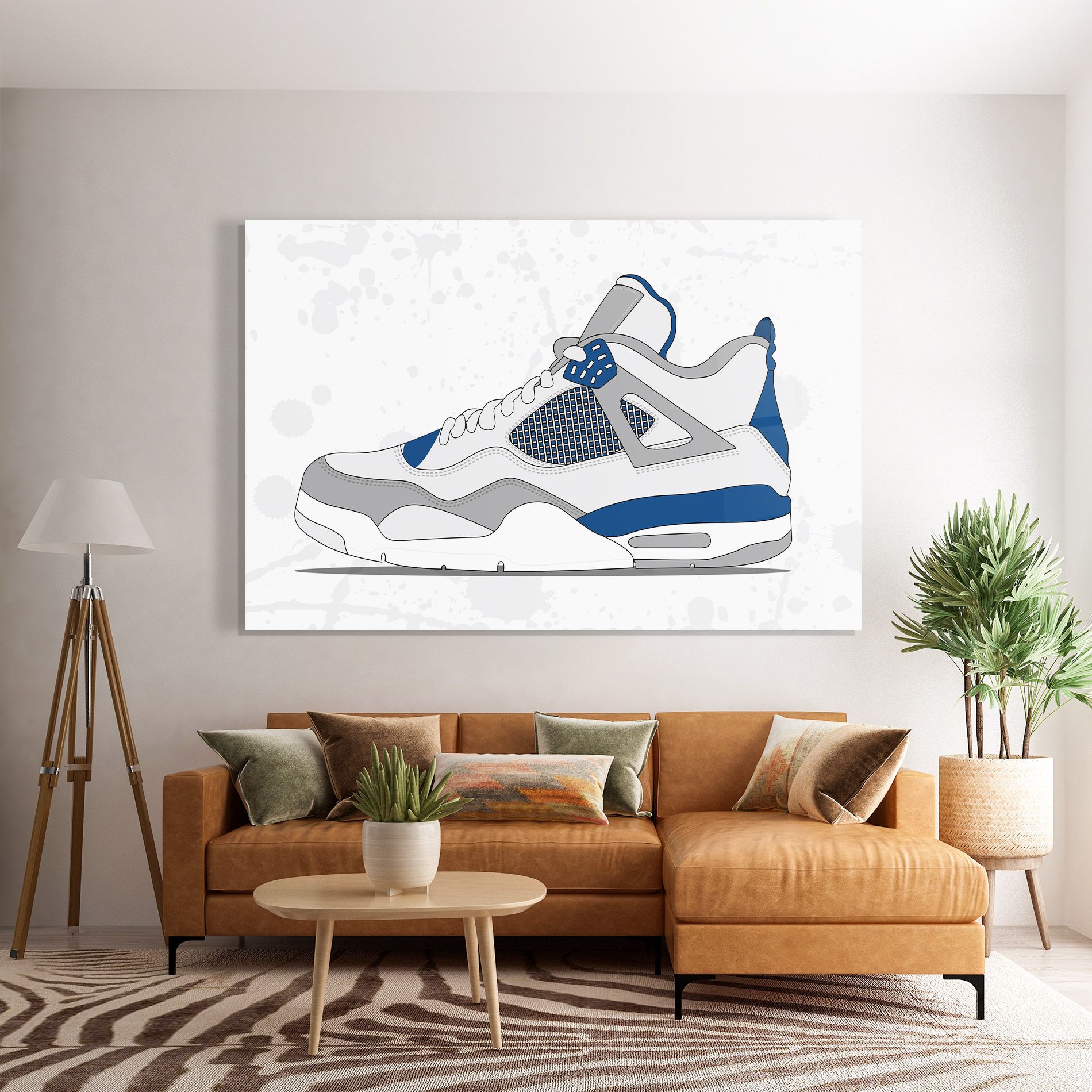 Blue Grey Sneakers mockup 7