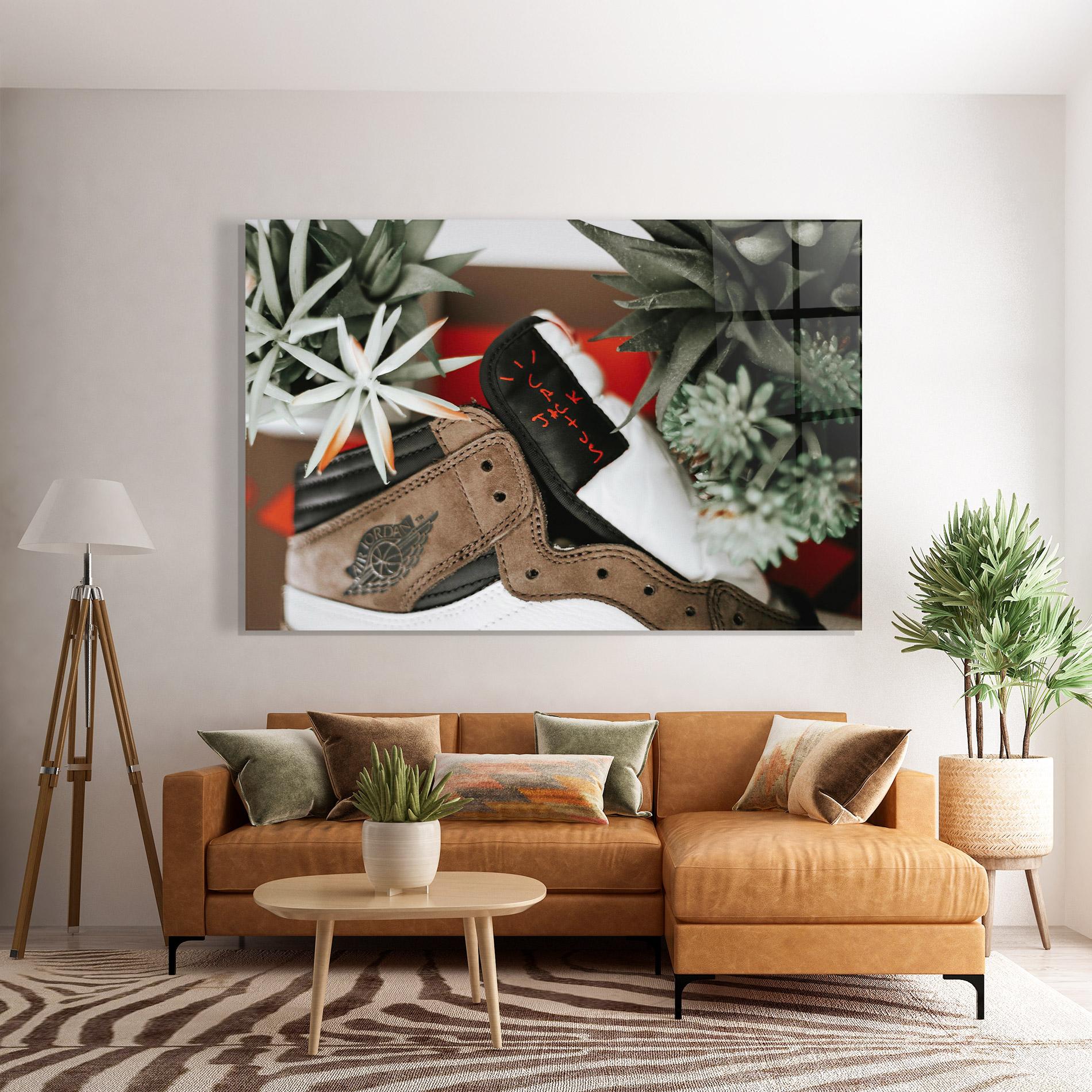 Glasbild Brown Air Jordan mockup 7