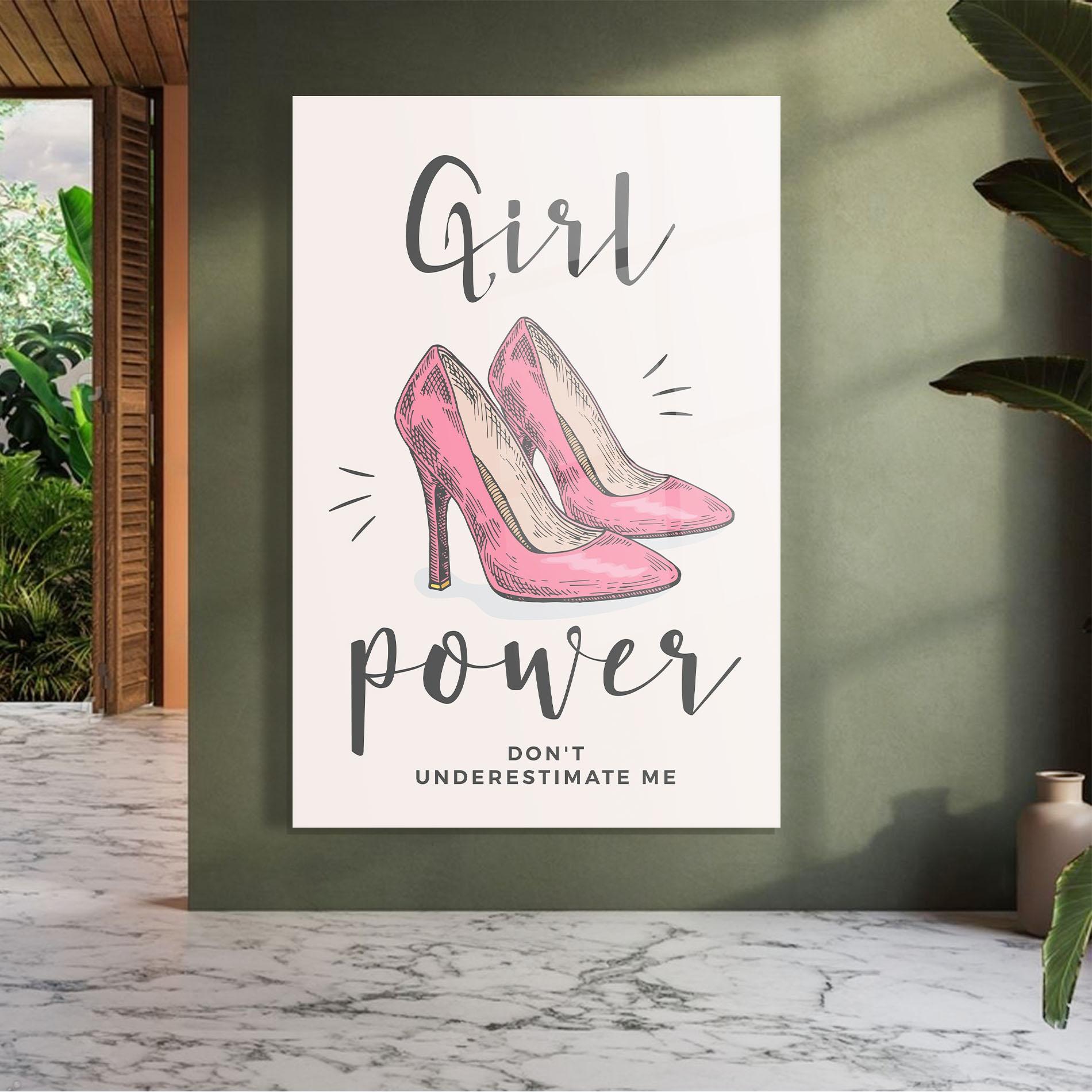 Glasbild Girl Power mockup 7