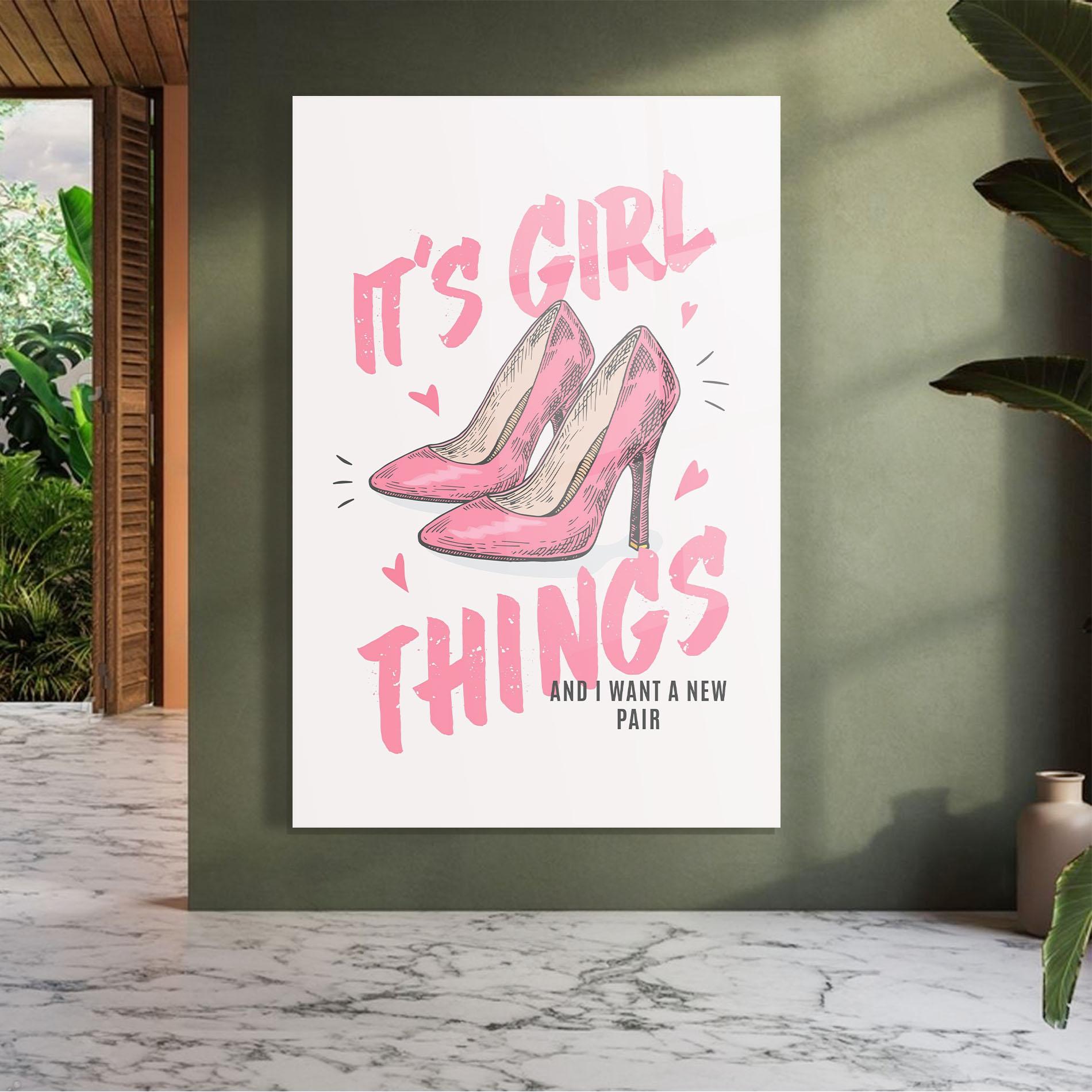 Glasbild Girl Things mockup 7