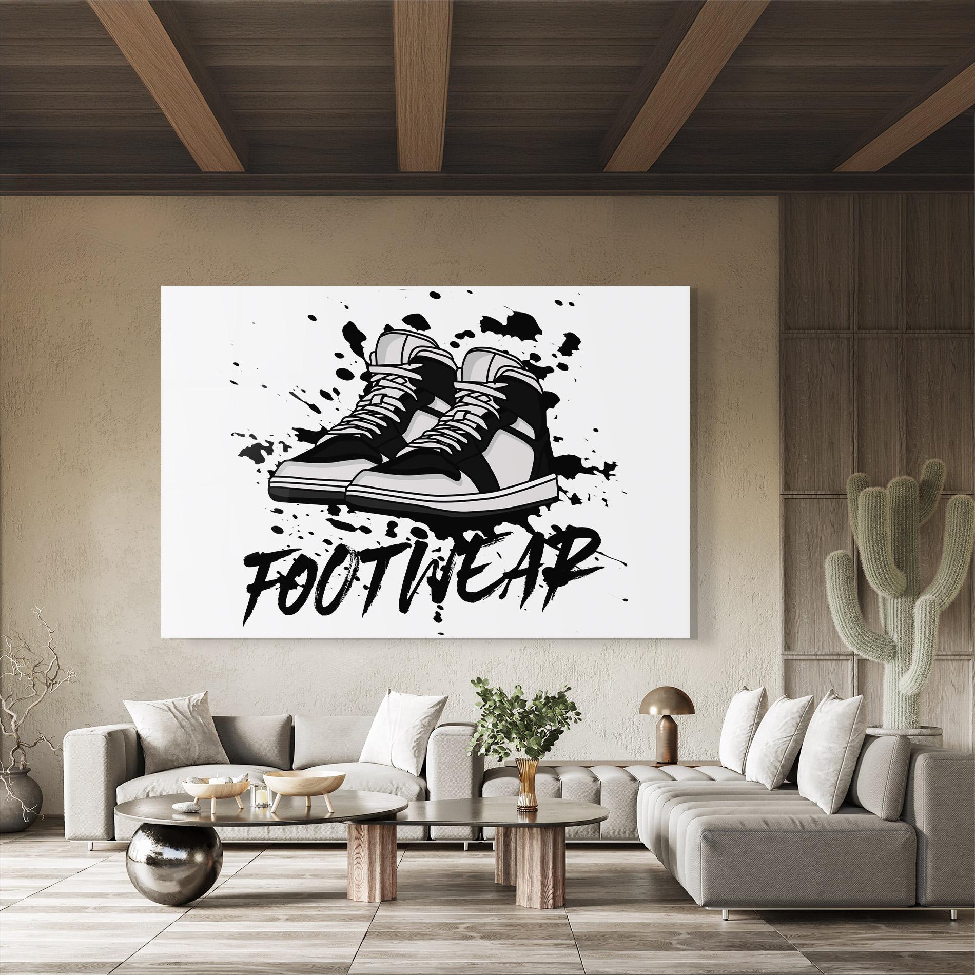 Glasbild Black Footwear mockup 8