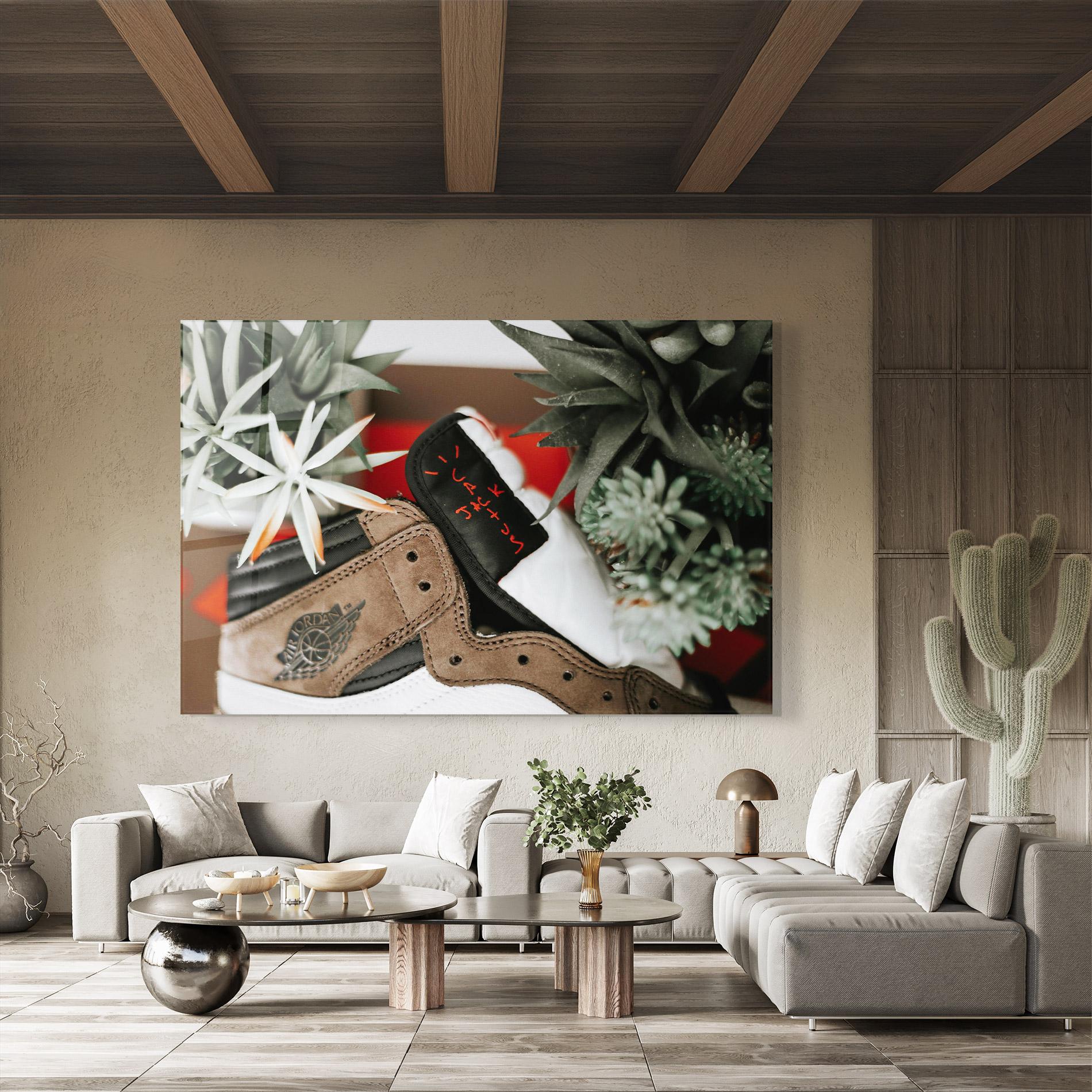 Glasbild Brown Air Jordan mockup 8