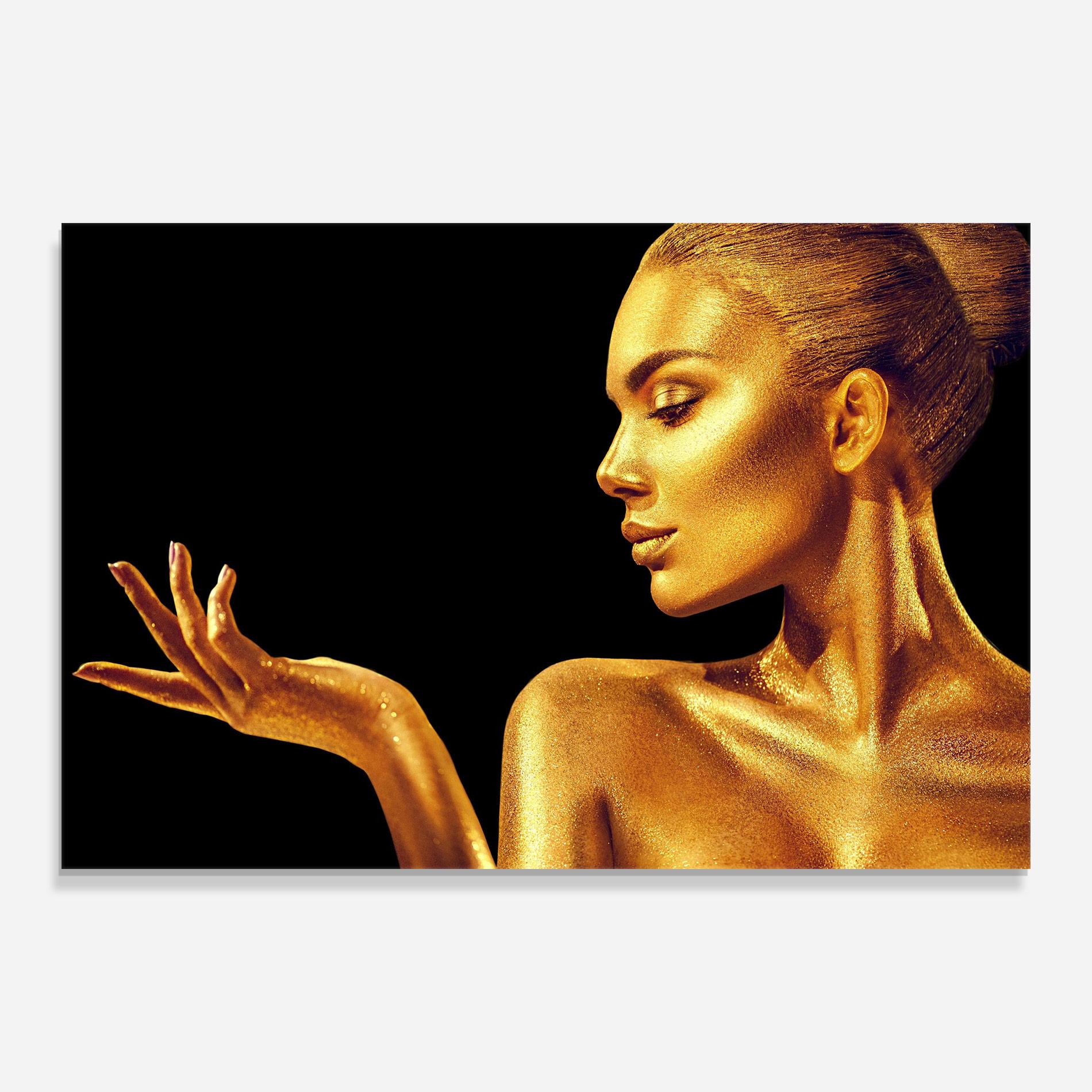 Glasbild Golden Glamour mockup 0