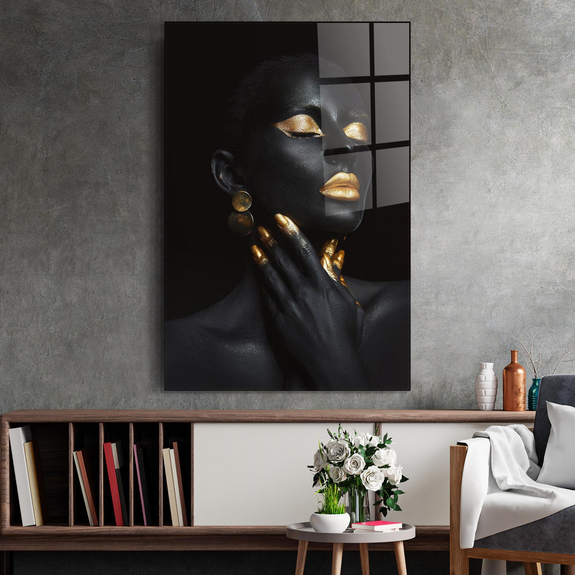 Glasbild Eyelids Gold Makeup mockup 2