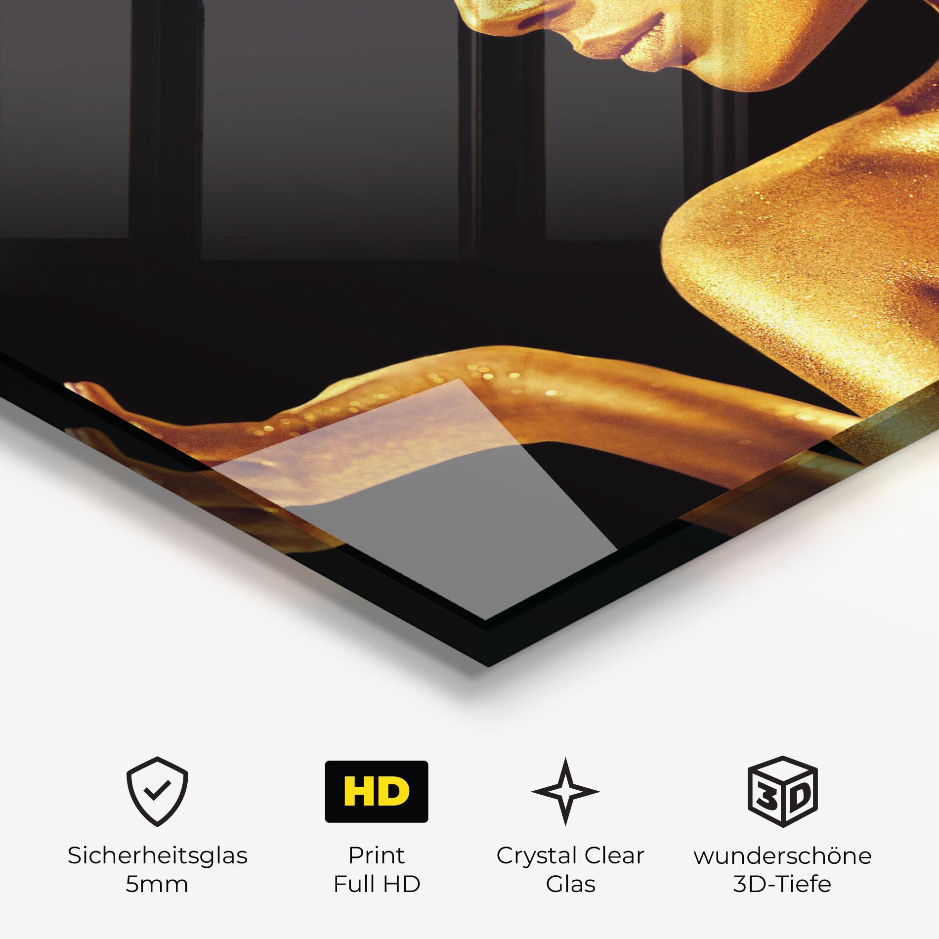 Glasbild Golden Glamour mockup 3