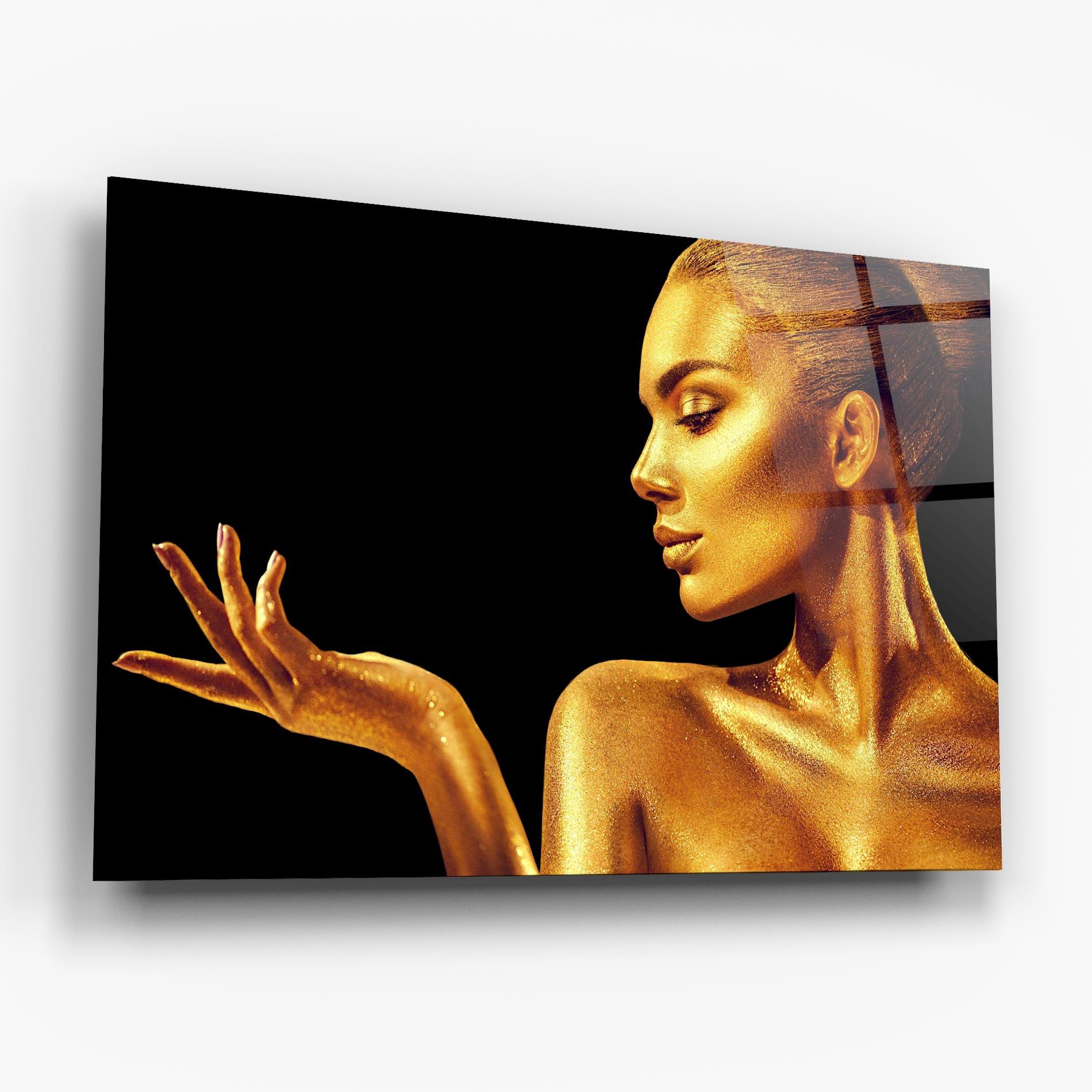 Glasbild Golden Glamour mockup 6