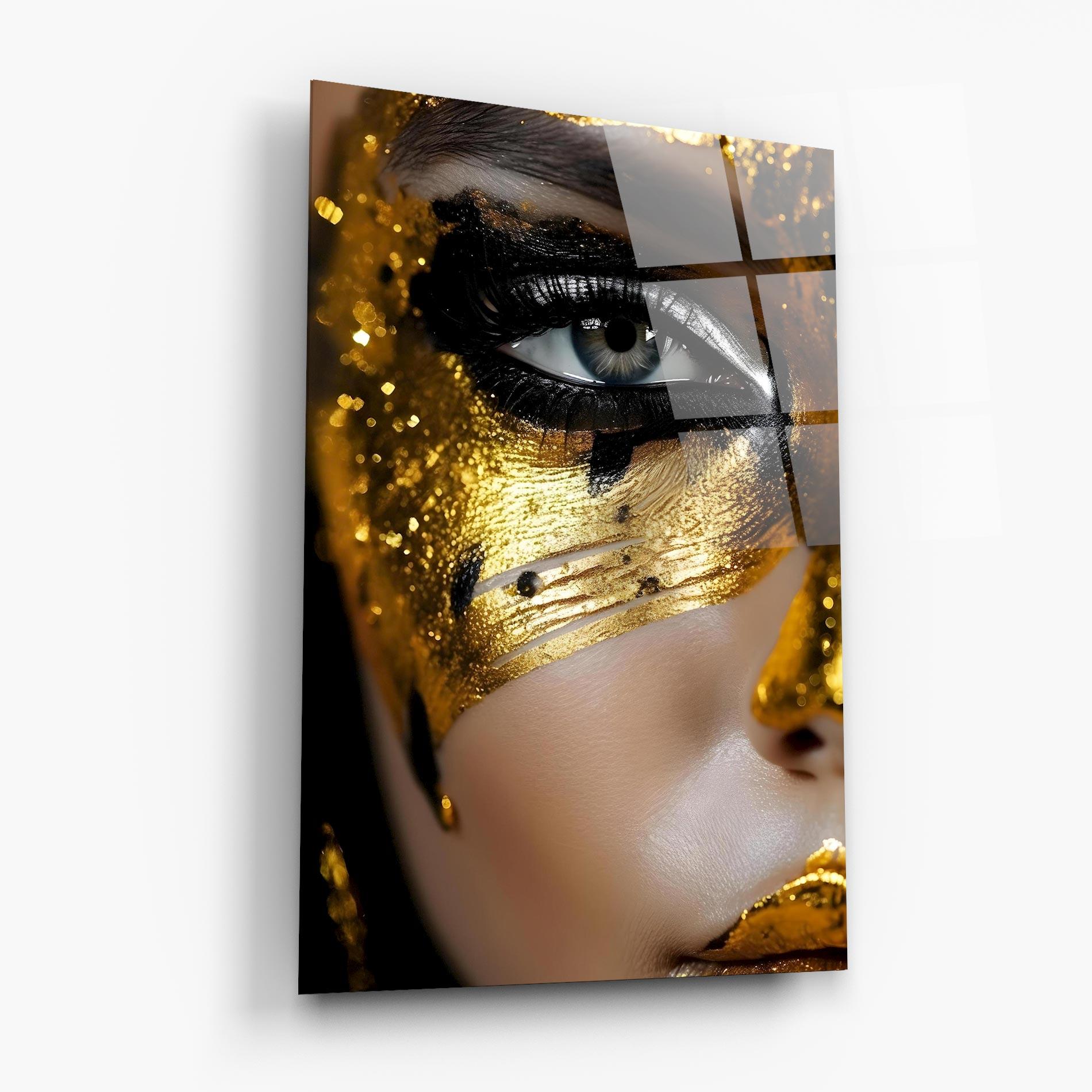 Glasbild Black Gold Eyeliner mockup 6