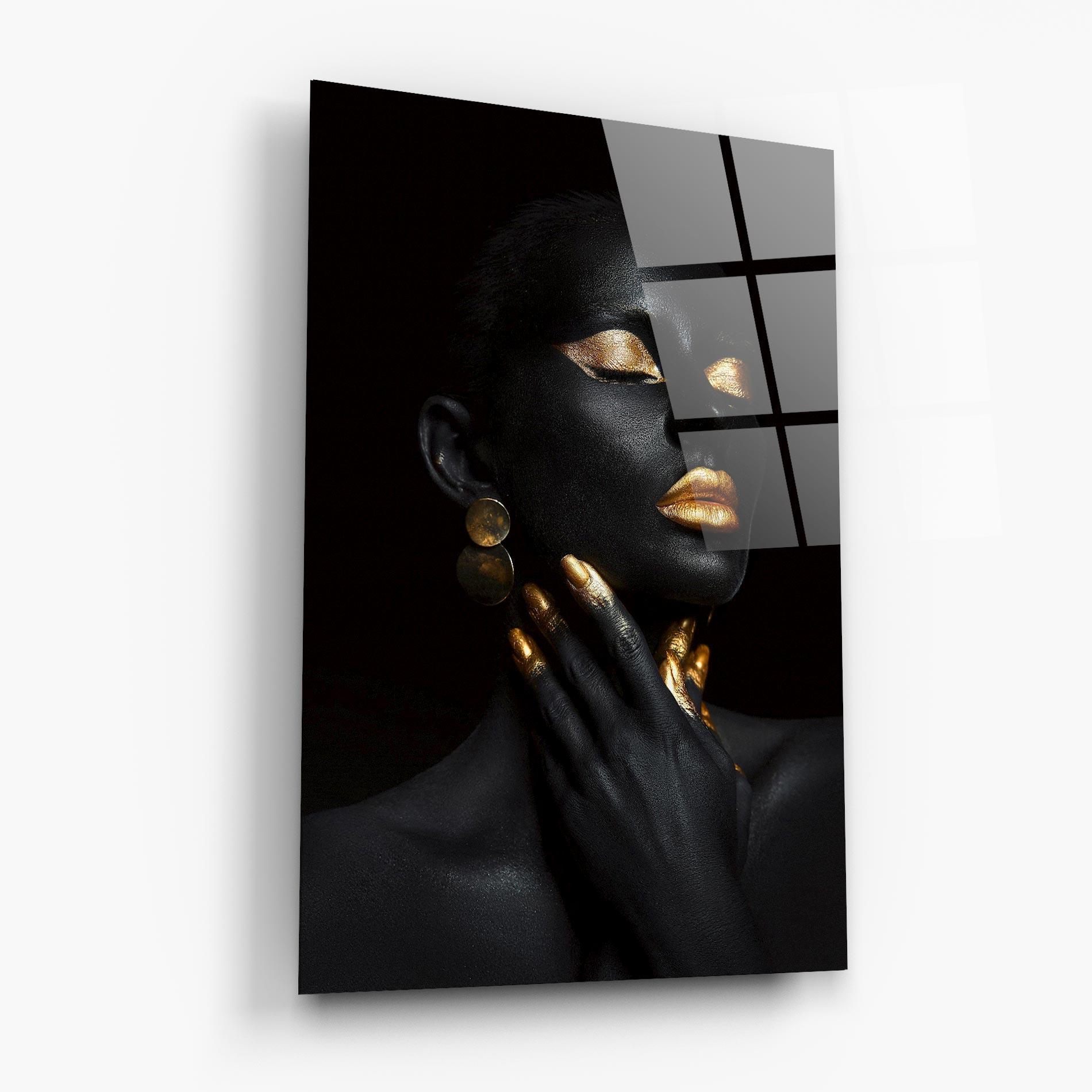 Glasbild Eyelids Gold Makeup mockup 6