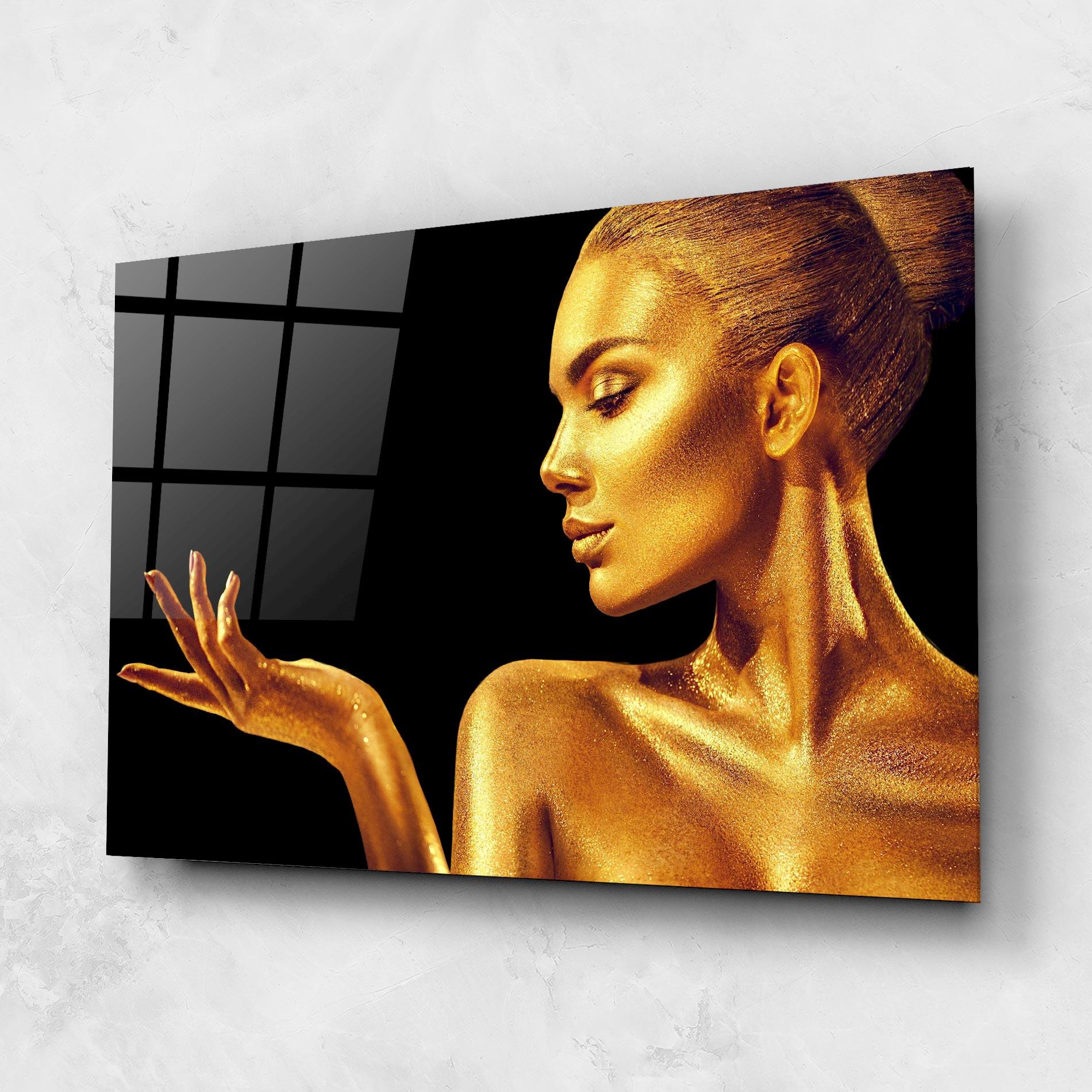 Glasbild Golden Glamour mockup 1