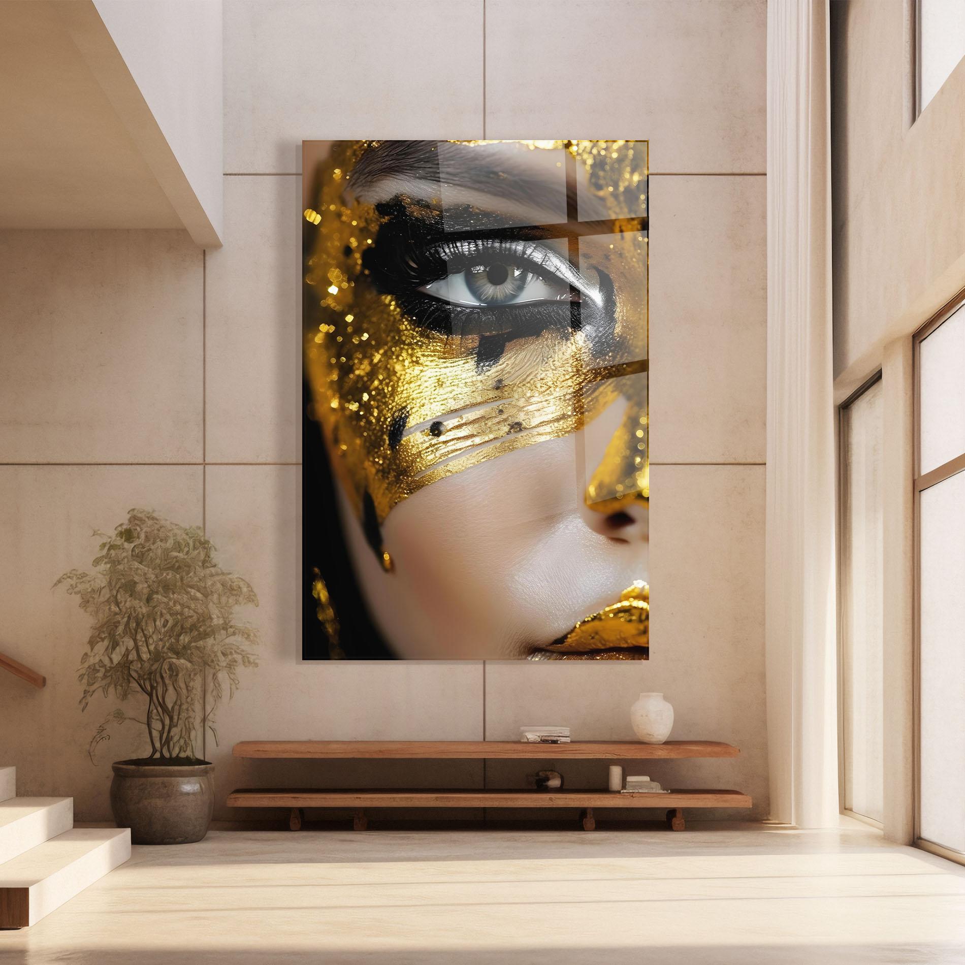 Glasbild Black Gold Eyeliner mockup 8