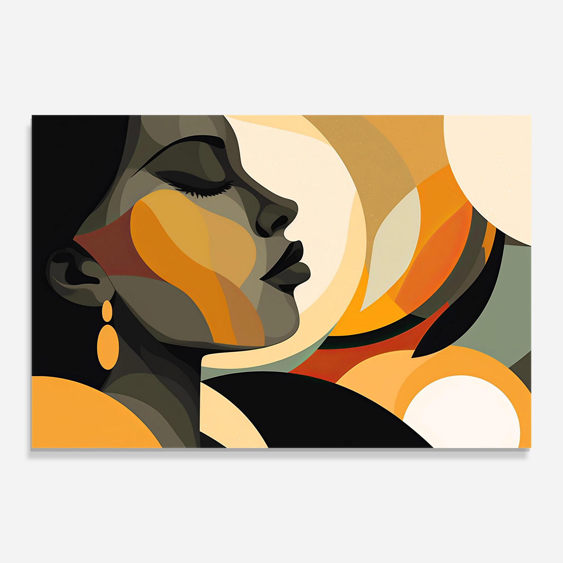 Glasbild Dreamy Graphic Girl mockup 0