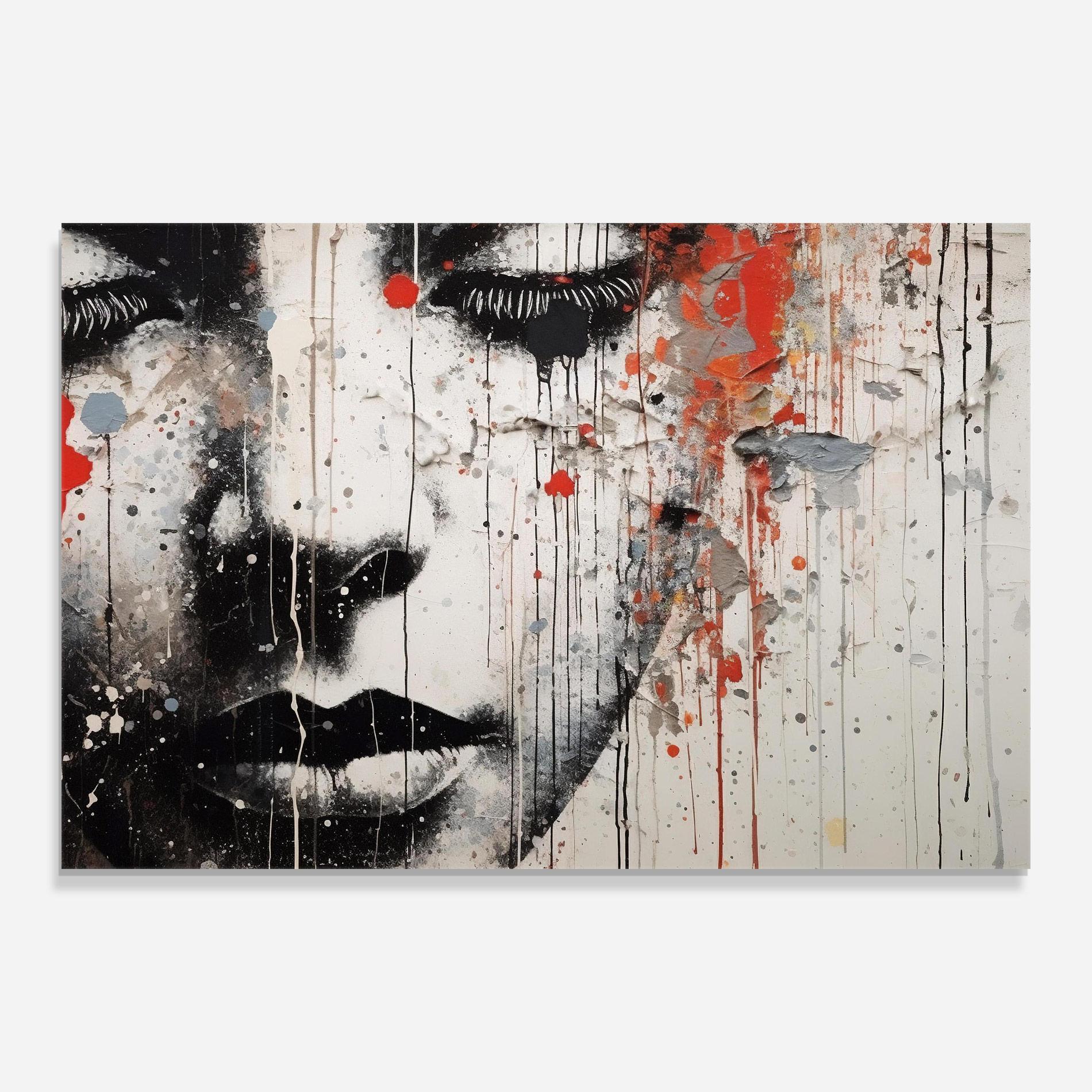 Glasbild Ink Street Graffiti mockup 0